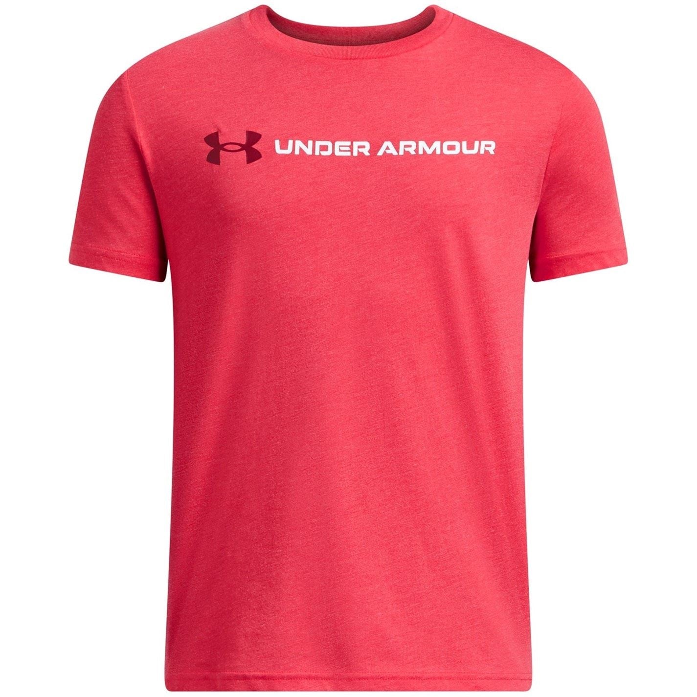 Under Armour Logo Print Regular Fit Lettering Crew Neck T-Shirt