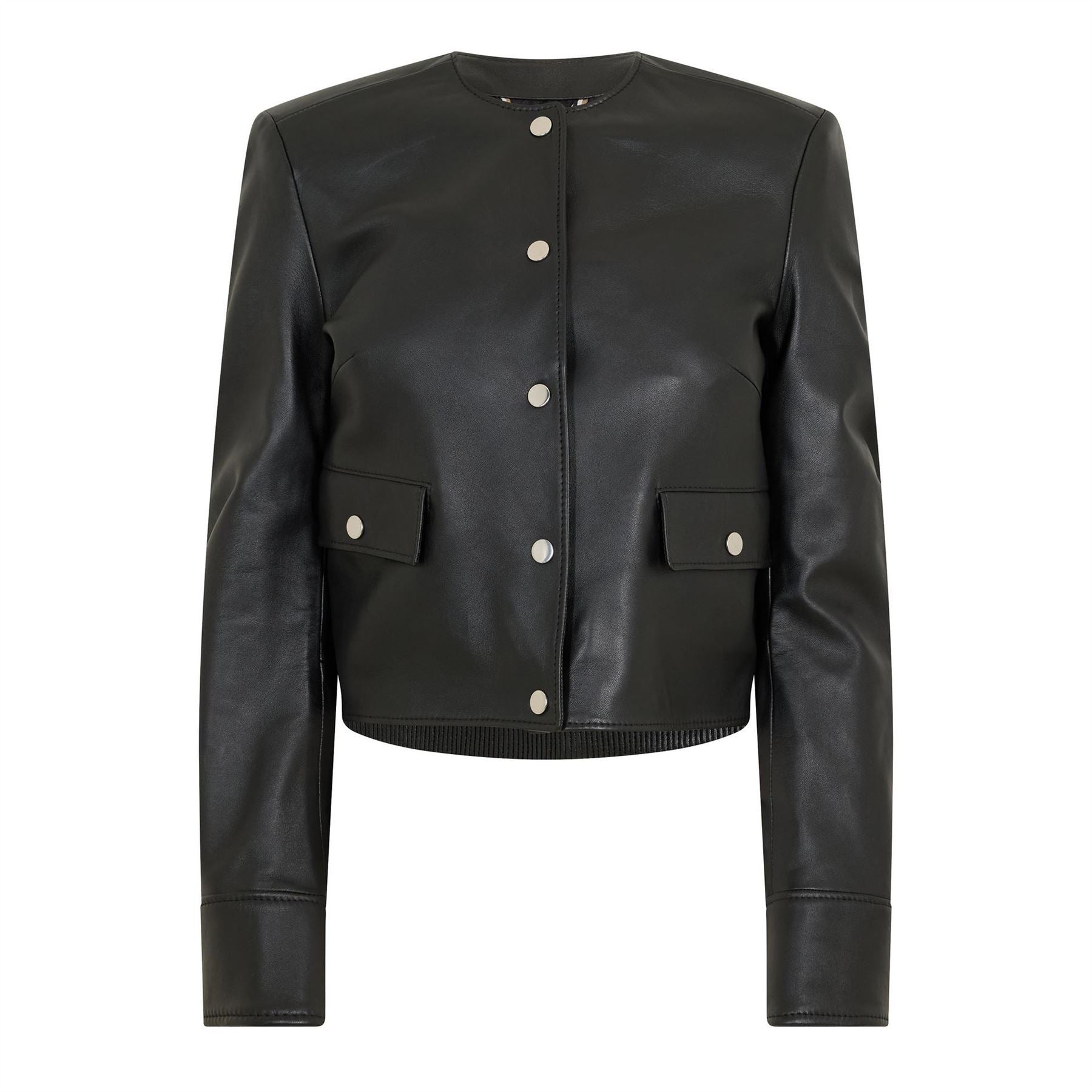 Boss Womens 10232509 01 Leather Jacket