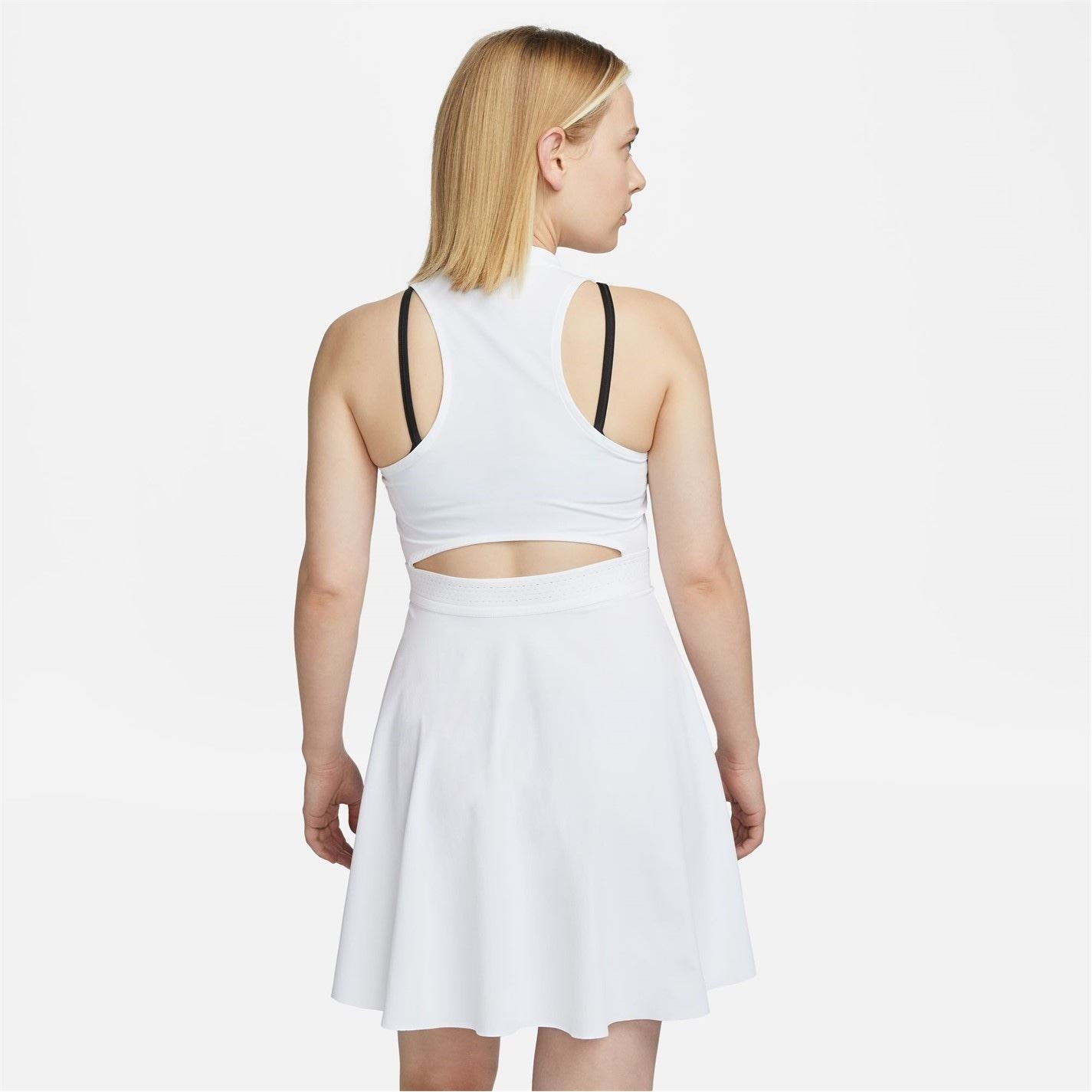 Nike Dri Fit Notched Neck Sleeveless Mini Dress