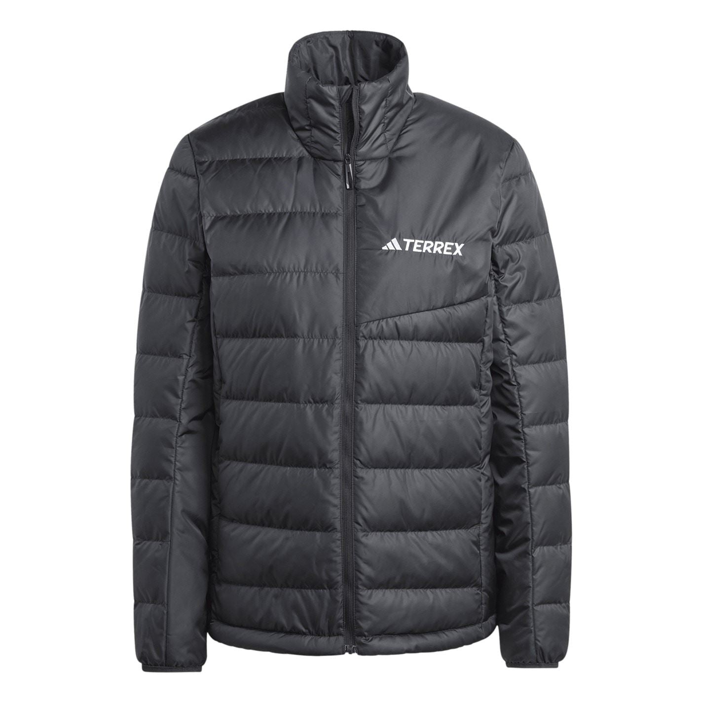 adidas Solid Patterned Zipped Pocket Down Jacket