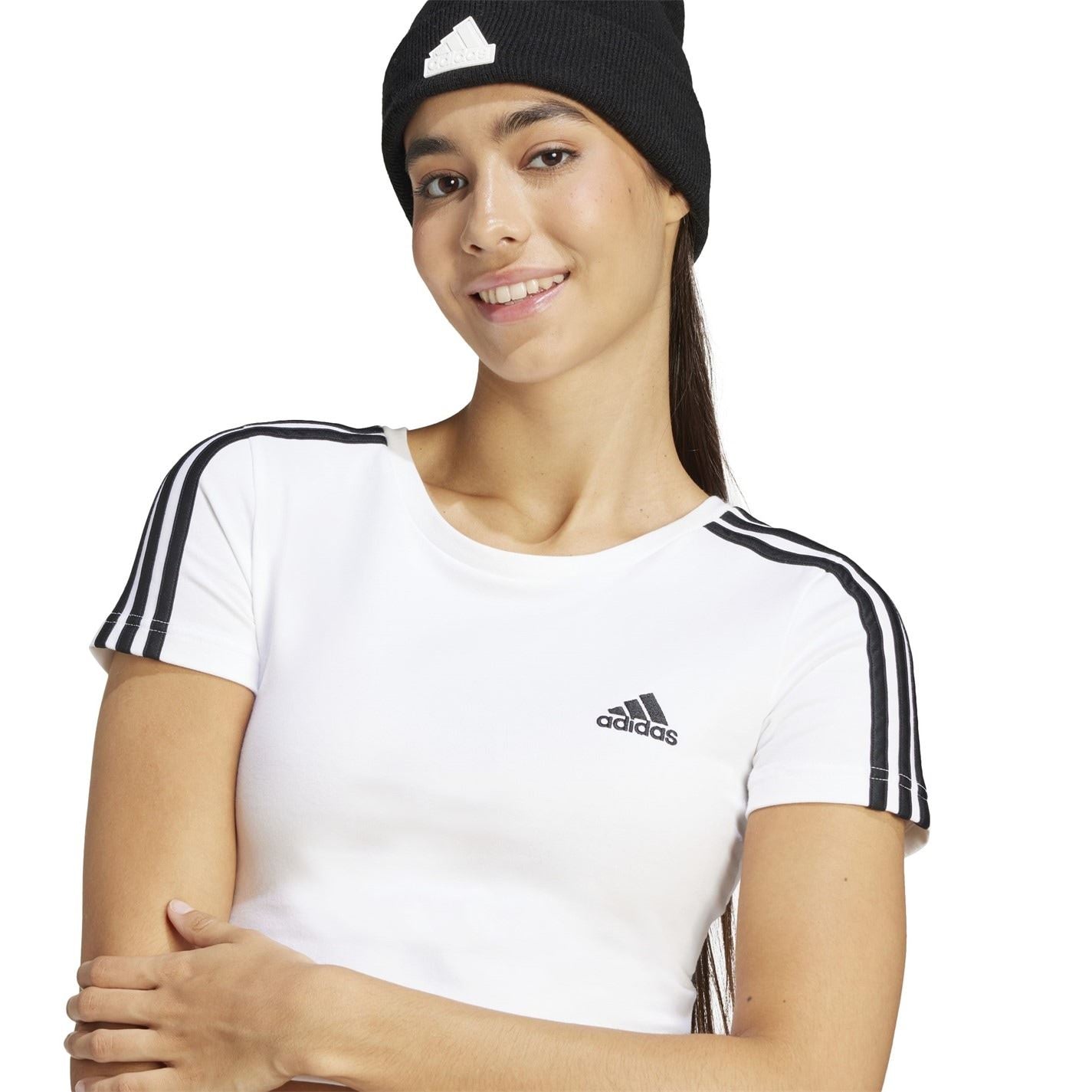 adidas Womens Essentials 3 Stripes T-Shirt