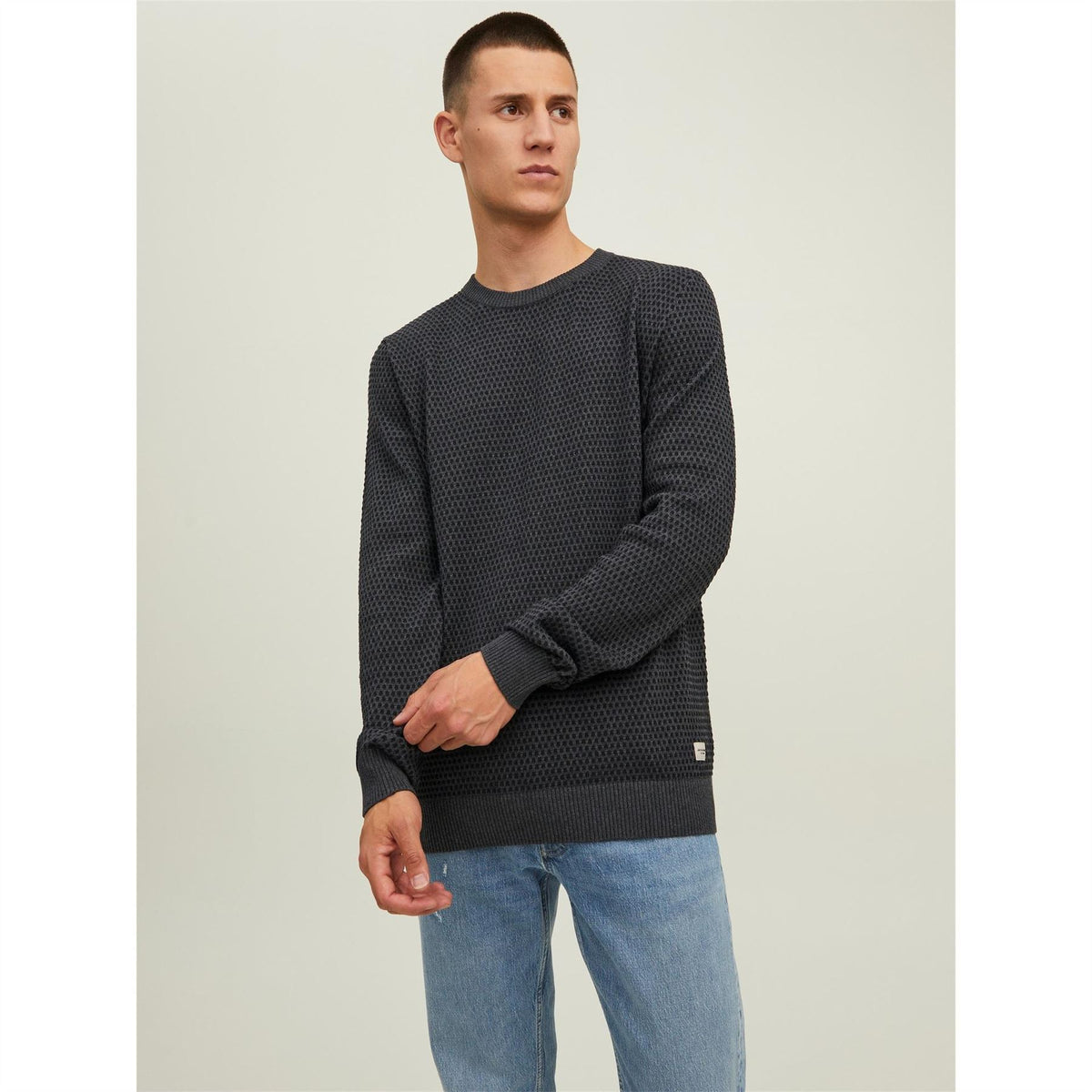 Jack and Jones Regular Fit Knit Long Sleeve Sweater