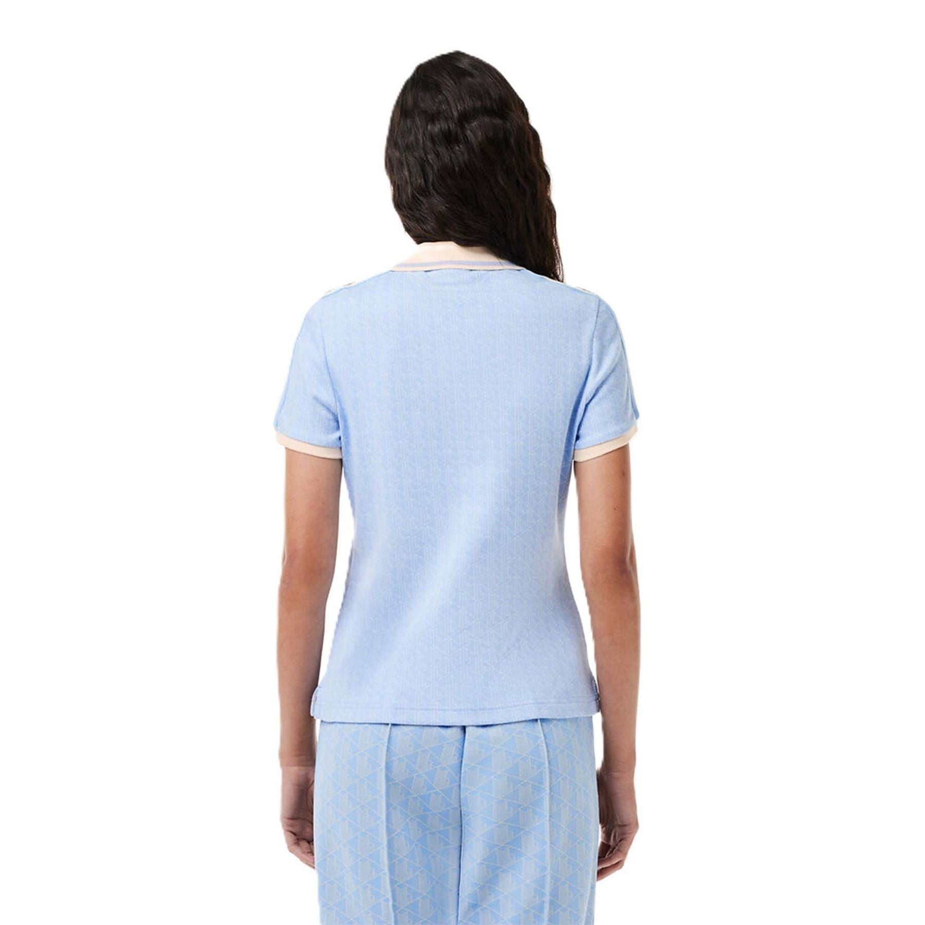 Lacoste Monogram Jacquard Short Sleeve Polo Shirt