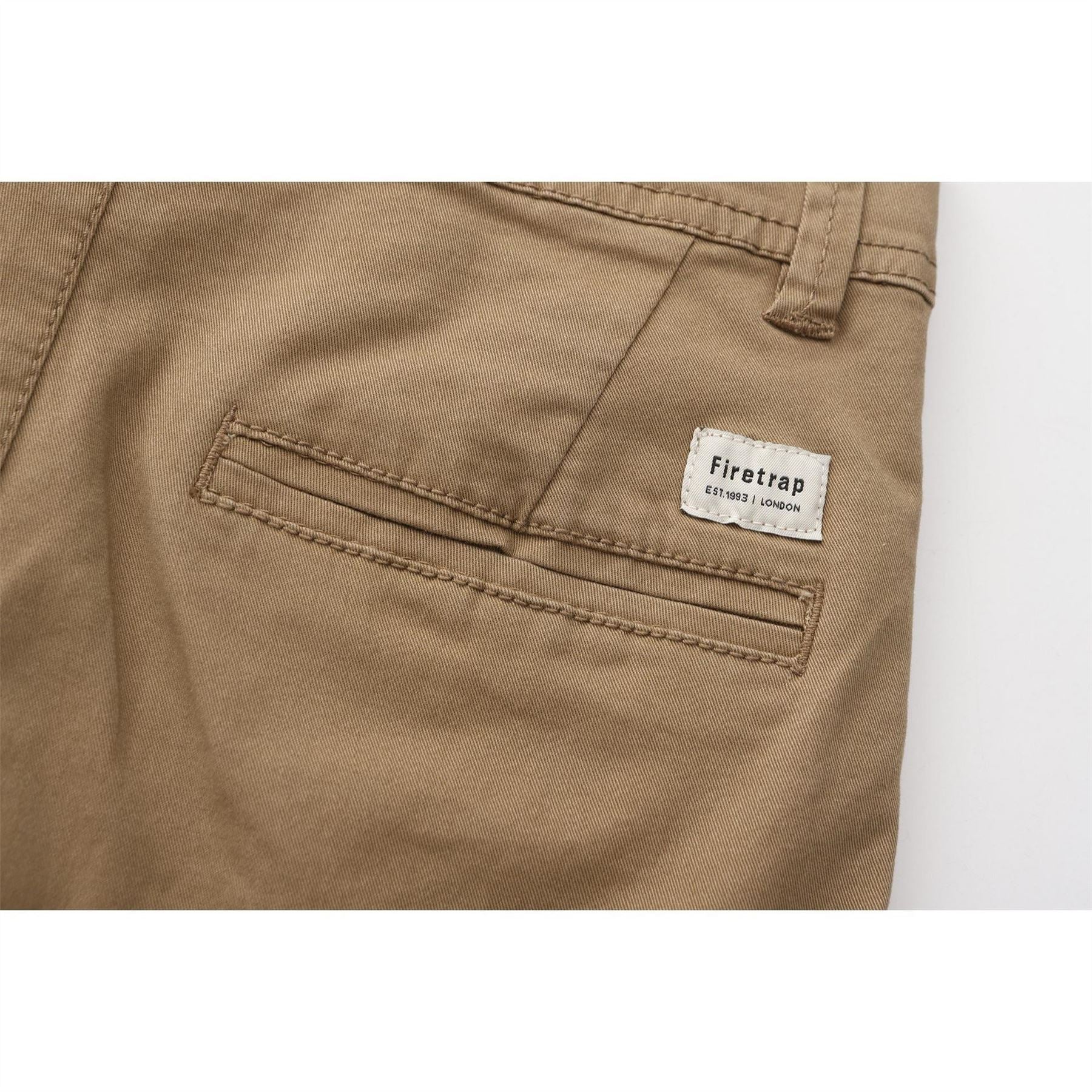 Firetrap Solid Patterned Straight Chinos