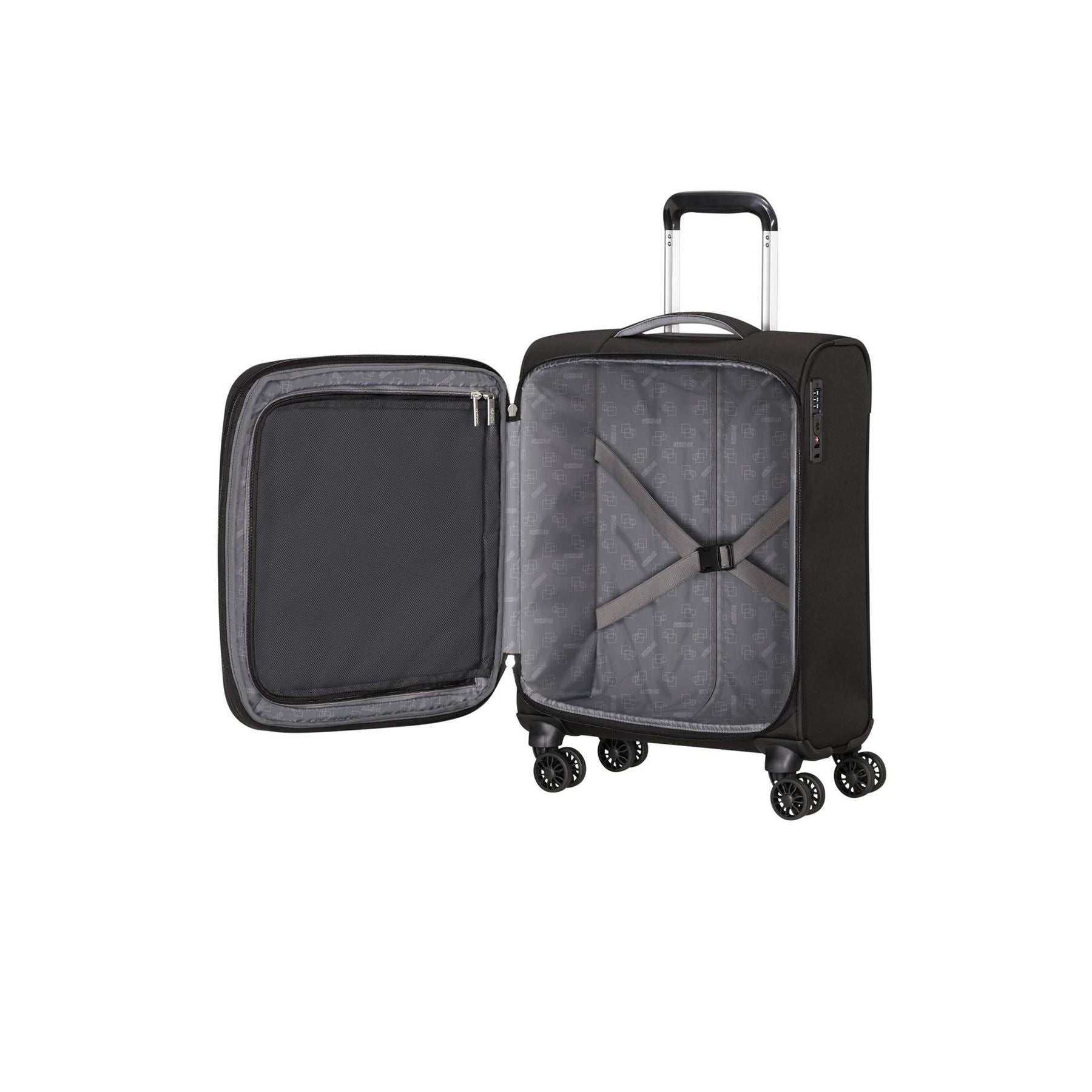 American Tourister Spinner 55x40x20cm Tsa Cabin Soft Suitcase