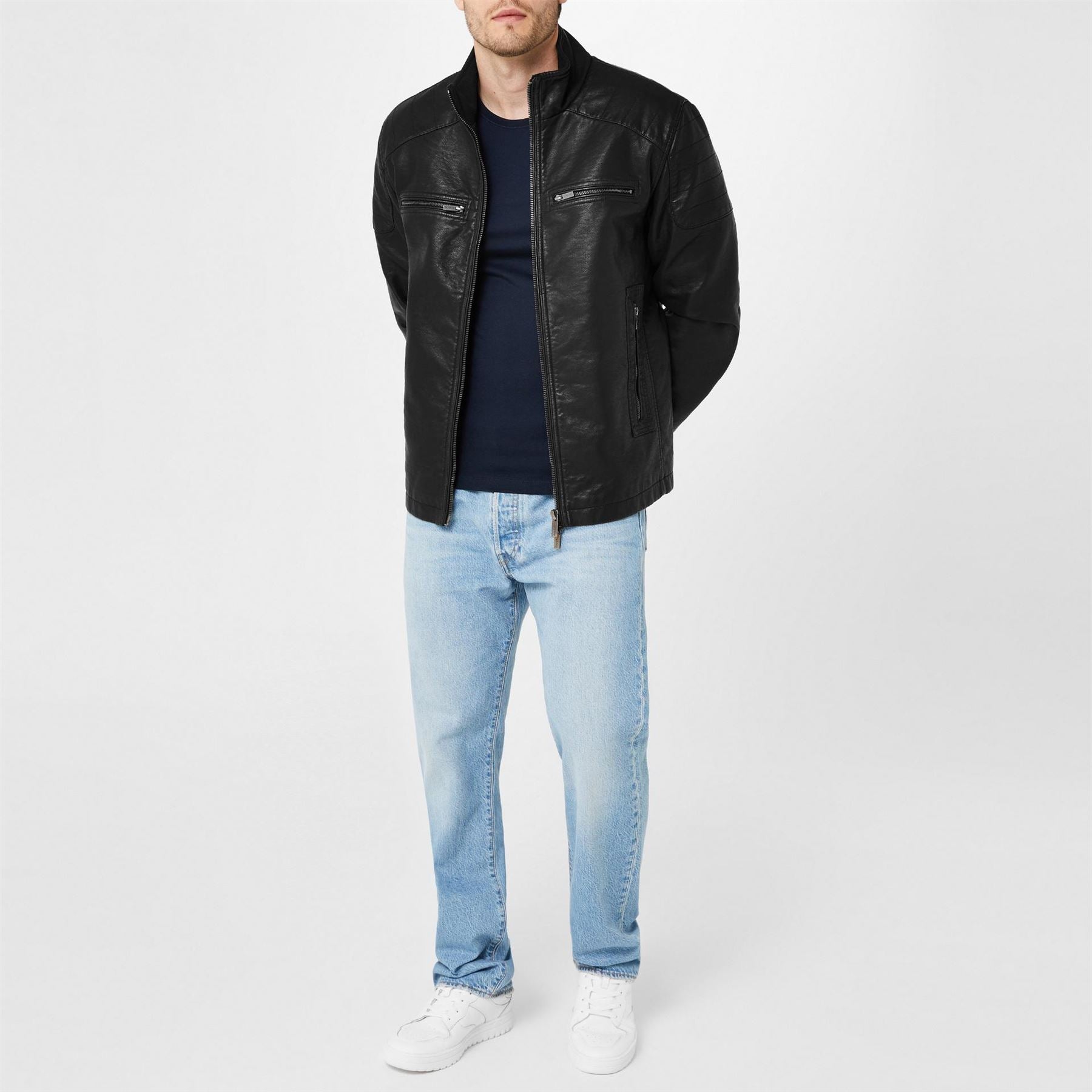 Firetrap  Long Sleeve Faux Leather Jacket