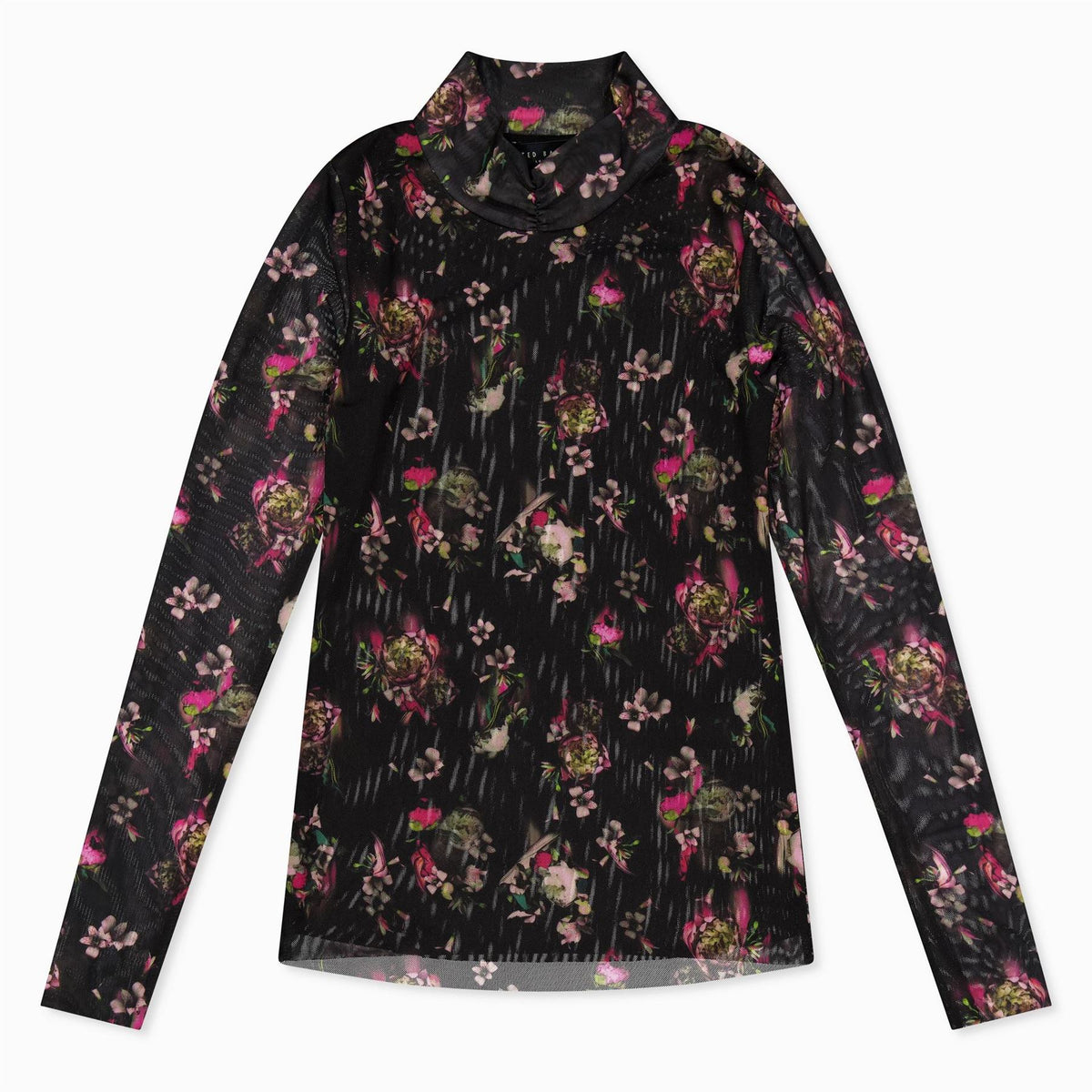 Ted Baker High Neck Print Long Sleeve T-Shirt