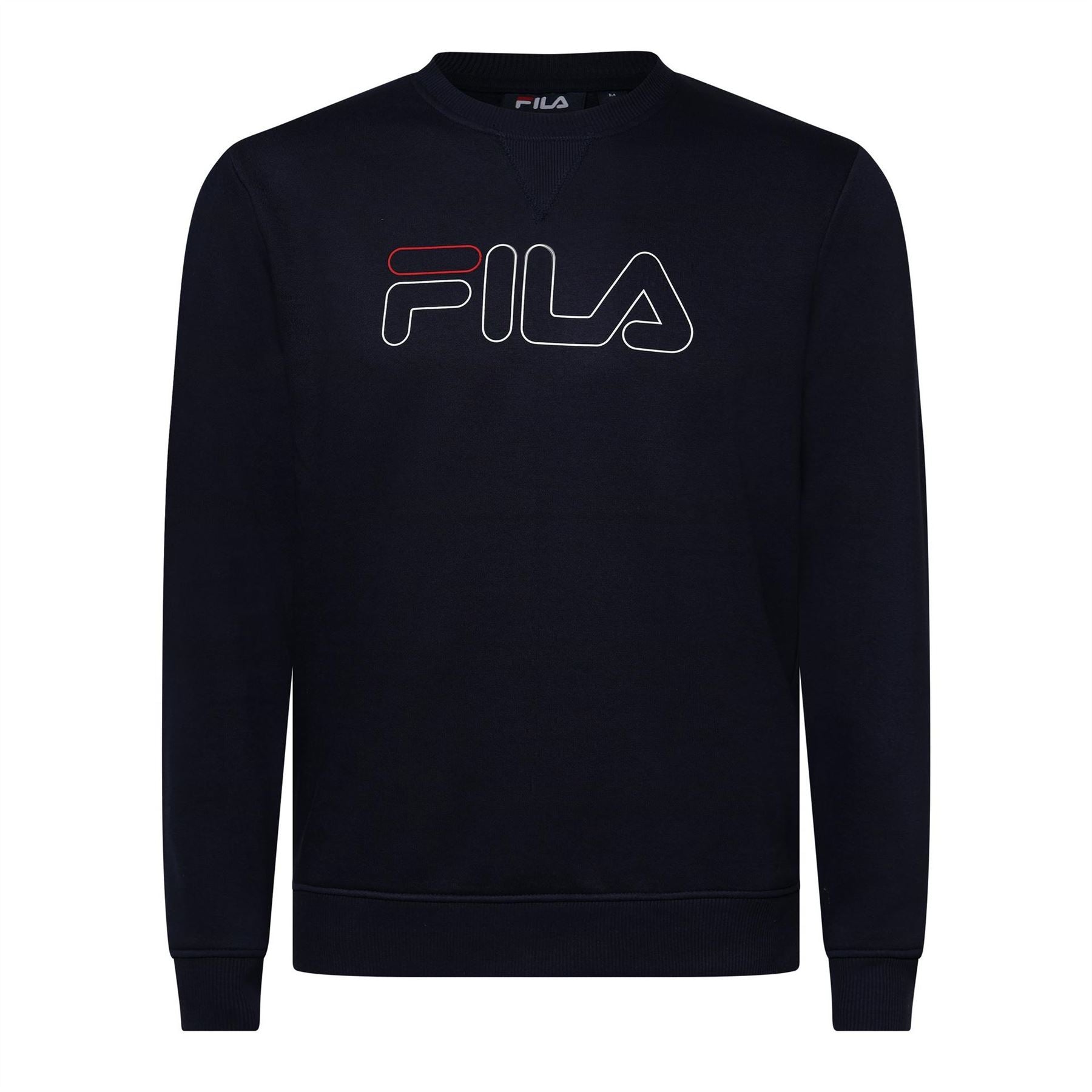 Fila Jude Crew Neck Ribbed Collar Long Sleeve Sweatshirt