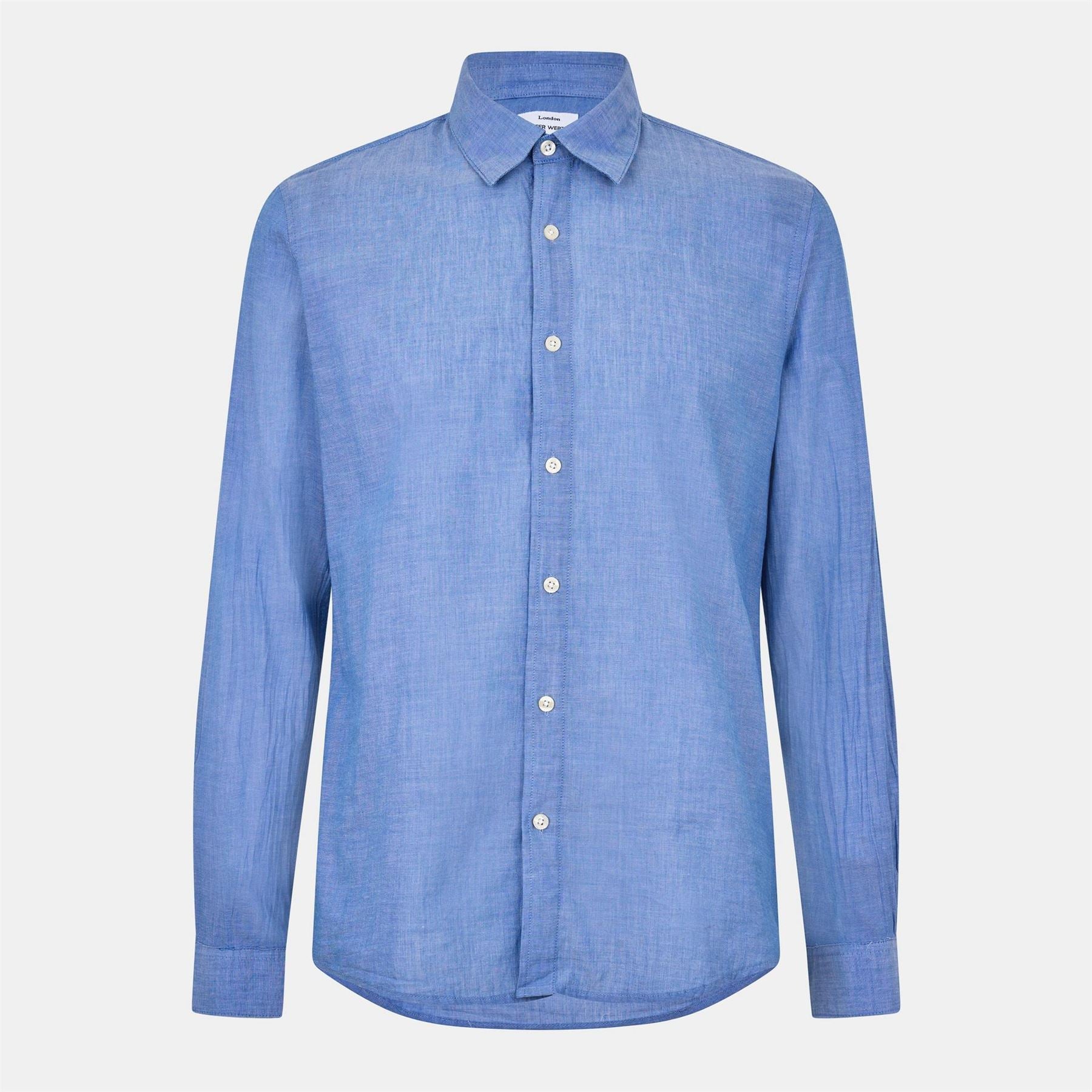 Peter Werth Collared Neck Long Sleeve Slim Fit Shirt