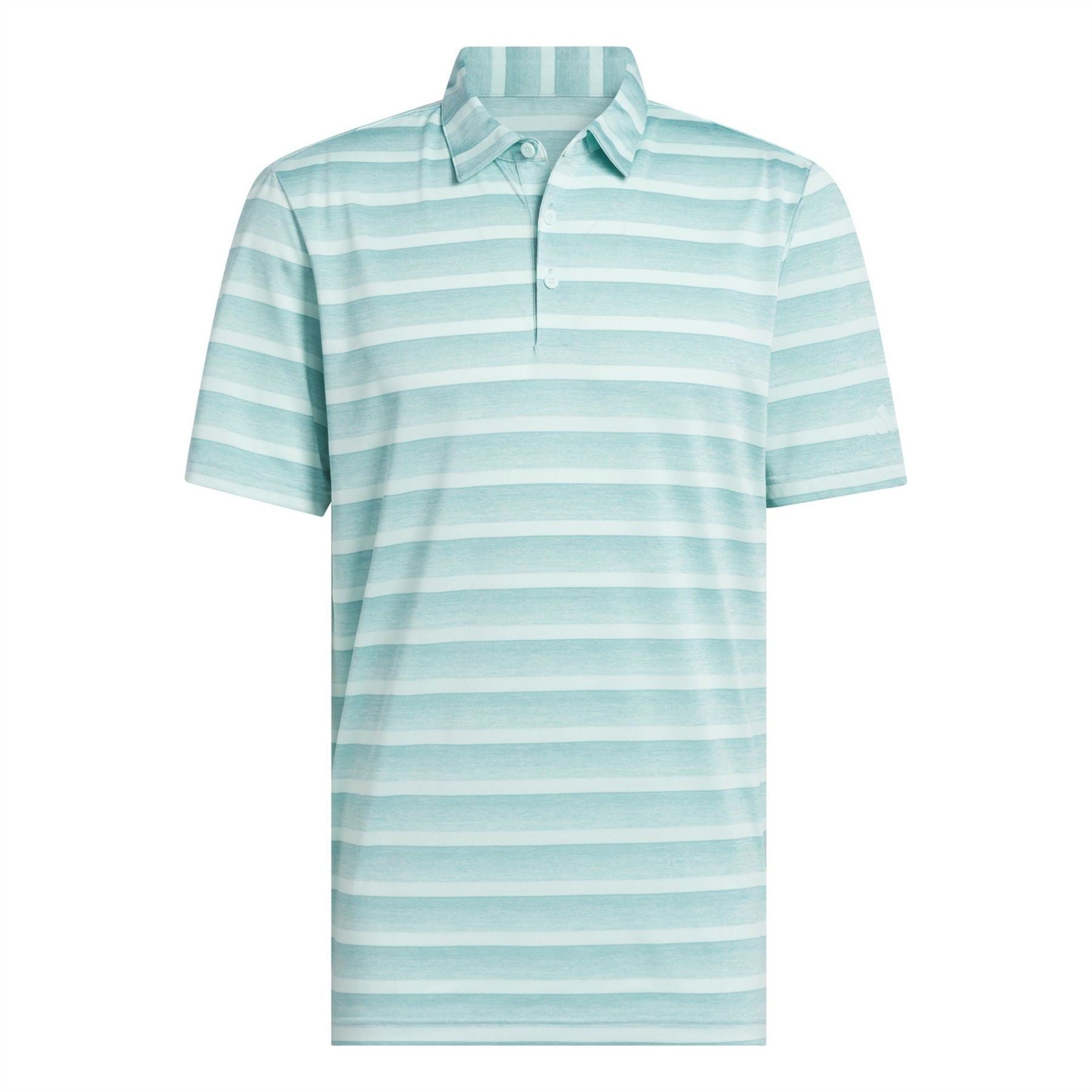 adidas 2 Colour Stripe Short Sleeve Performance Polo Shirt