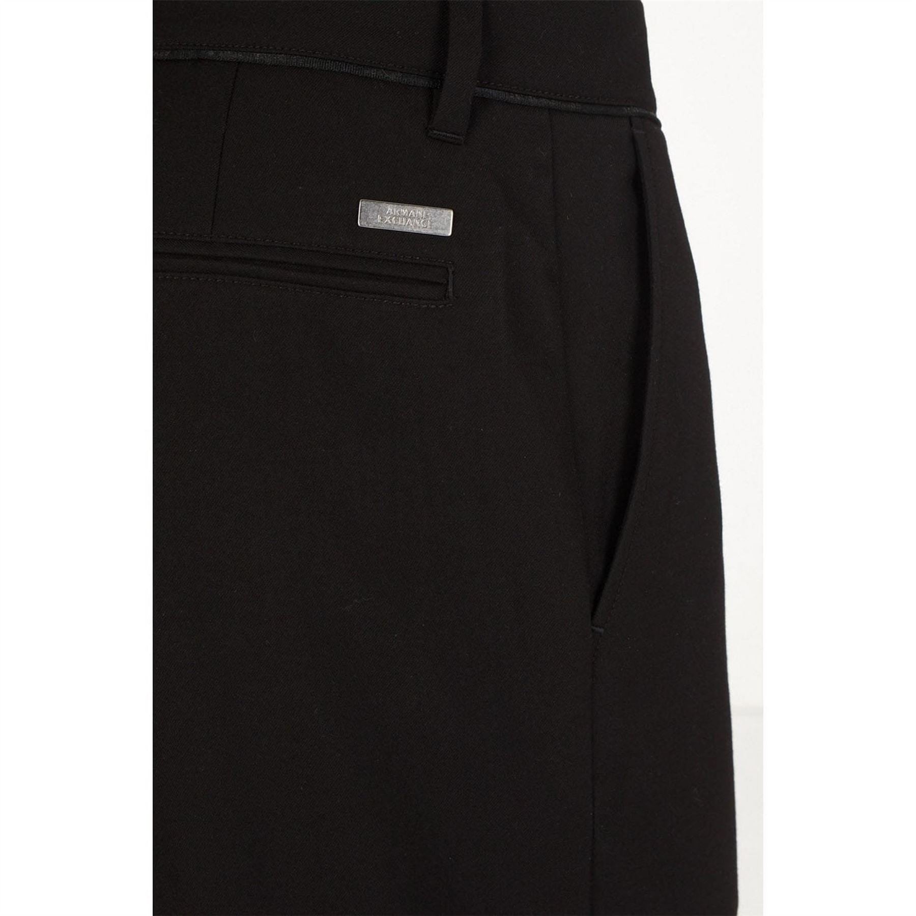 Armani Exchange Mens Exchange Pantaloni Straight Leg Trousers