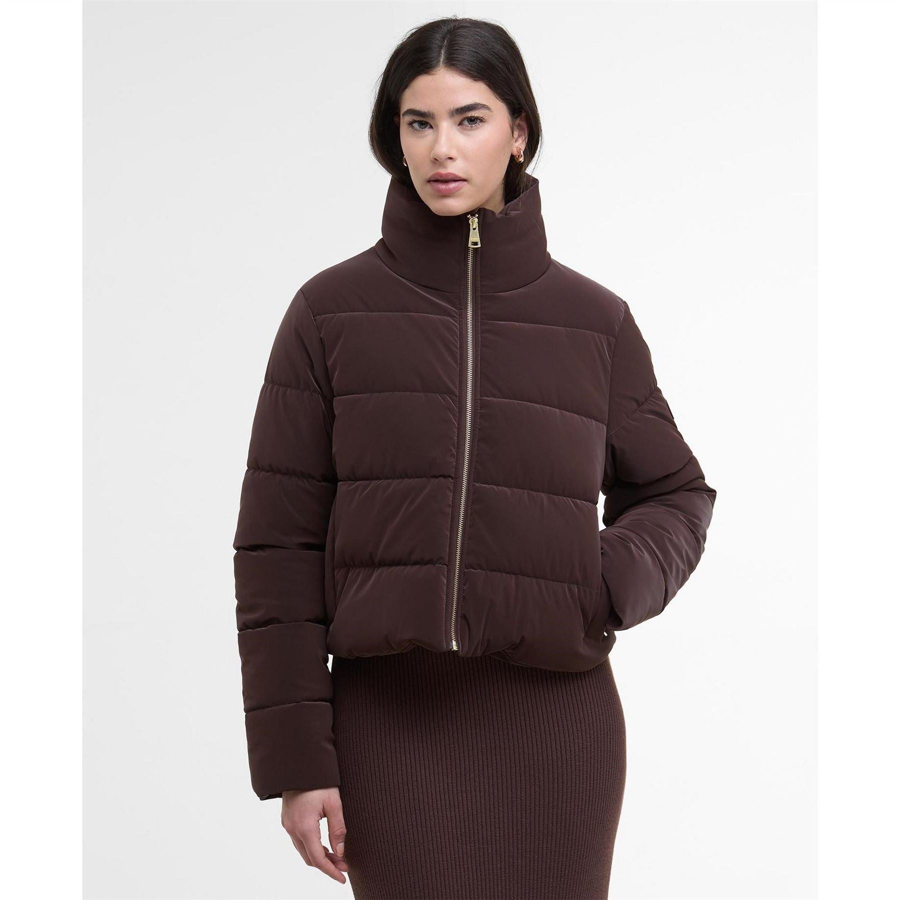 Barbour International Velvet Puffer Jacket