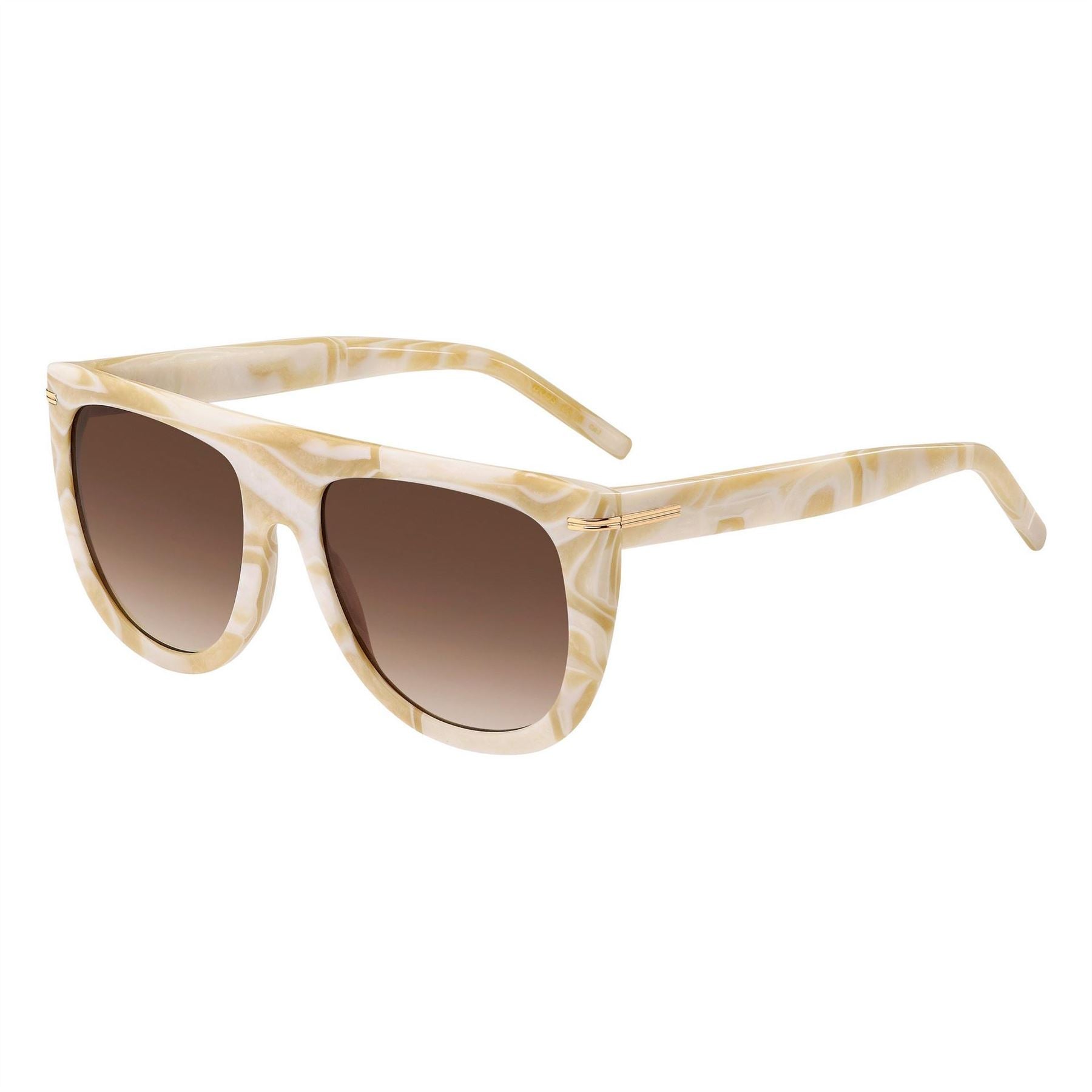 Boss Sq Flat Top Round Sunglasses