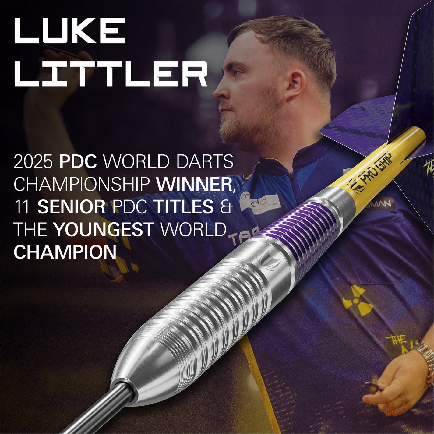 Target Darts Luke Littler 22g Brass Dart Set