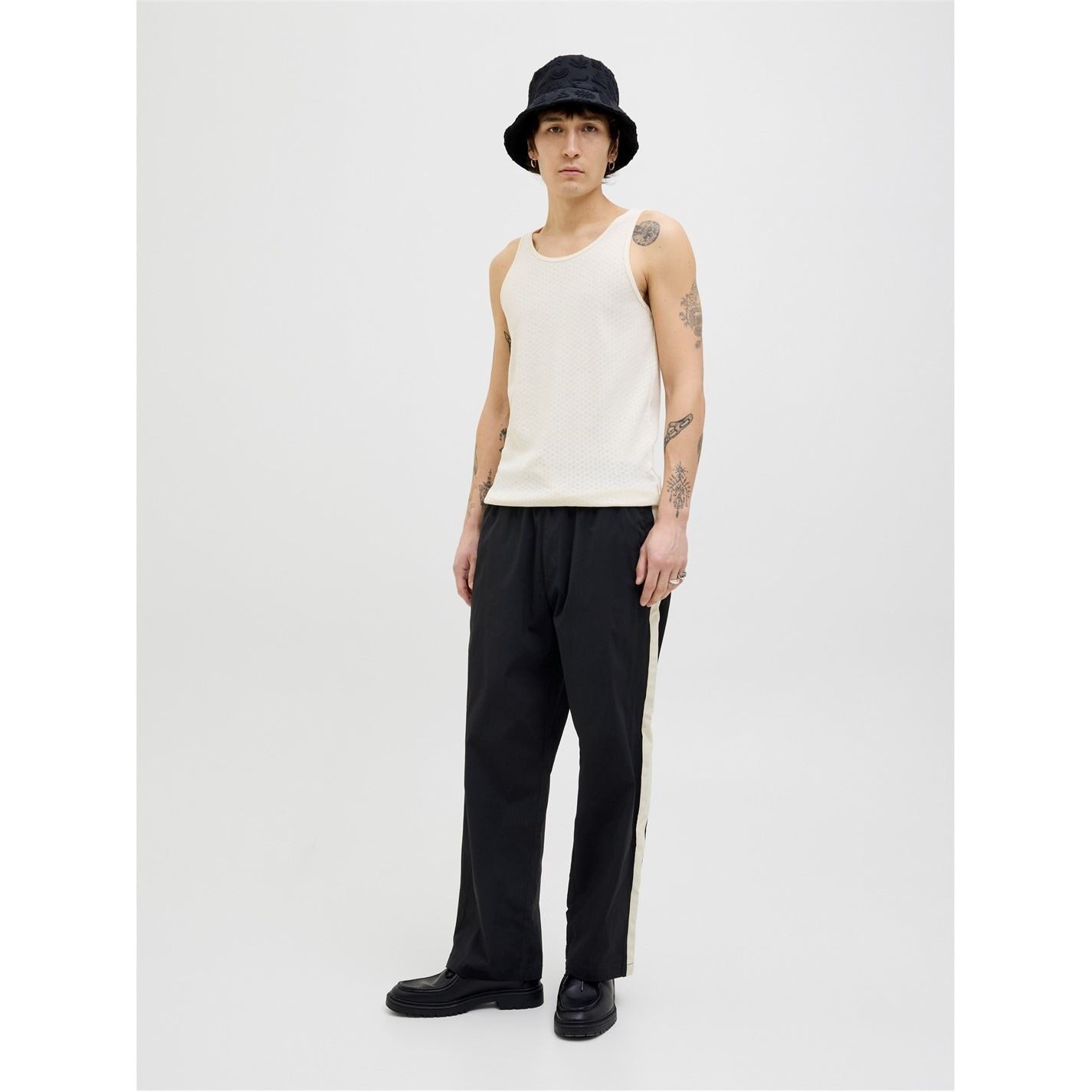 Jack and Jones Owen Stripe Patterned Wide Leg Joggers
