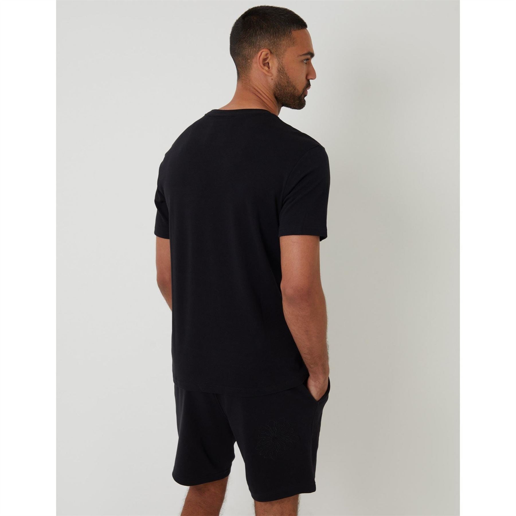 Threadbare Floral Embroidered Regular Fit Crew Neck Short Sleeve T-Shirt
