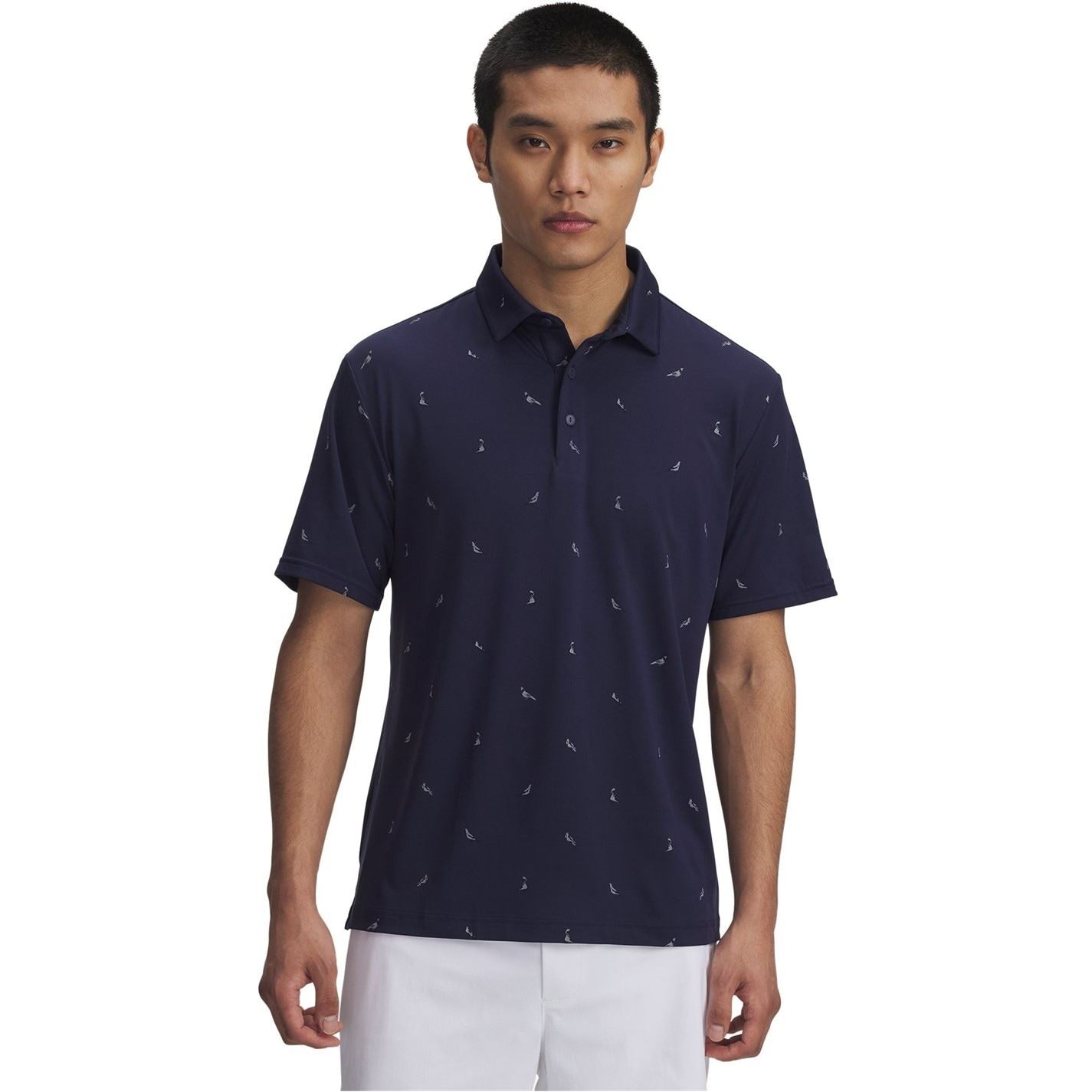 Under Armour Printed Collared Neck Short Sleeve Polo Shirt