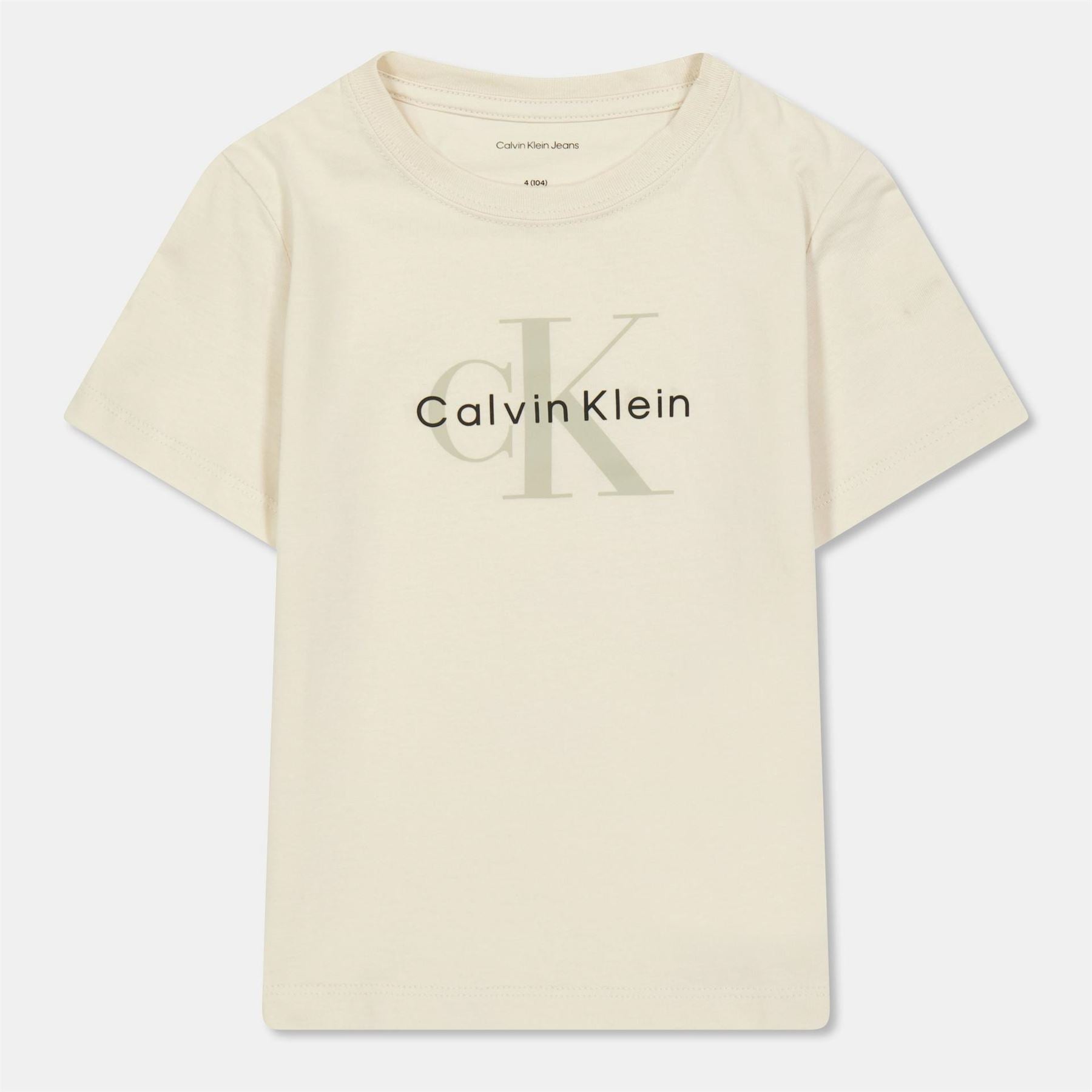 Calvin Klein Jeans Monogram Crew Neck Short Sleeve Jersey T-Shirt
