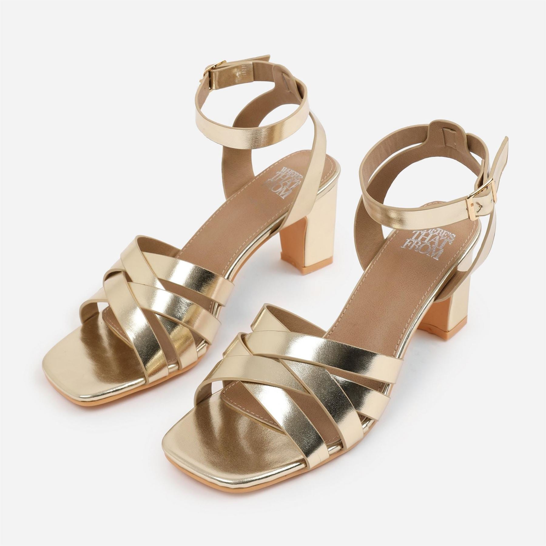 Wheres That From Ariela Gladiator Sandals with Block Heel