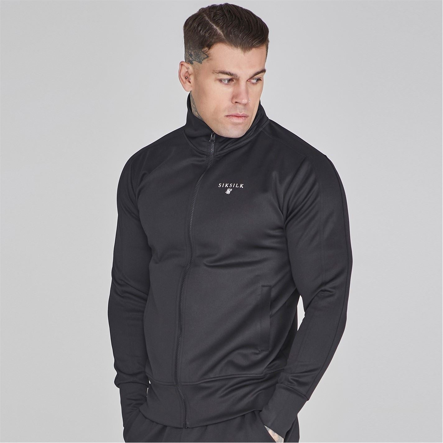 SikSilk Mens Tracksuit Top