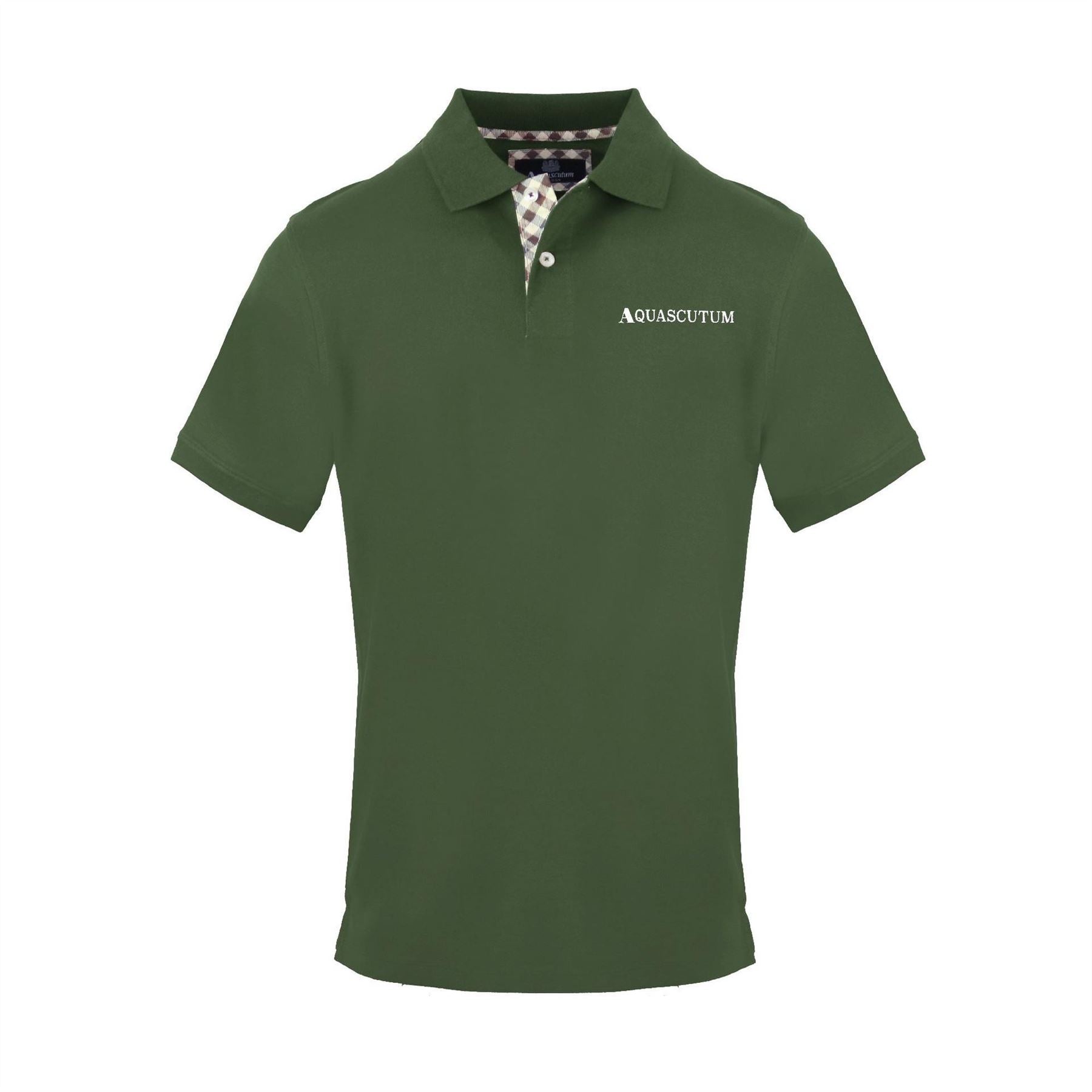 Aquascutum Embroidered Collared Neck Short Sleeve Polo Shirt