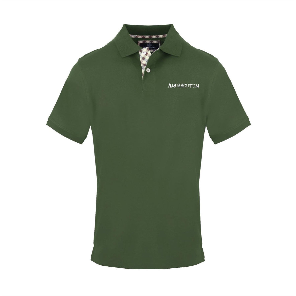 Aquascutum Embroidered Collared Neck Short Sleeve Polo Shirt