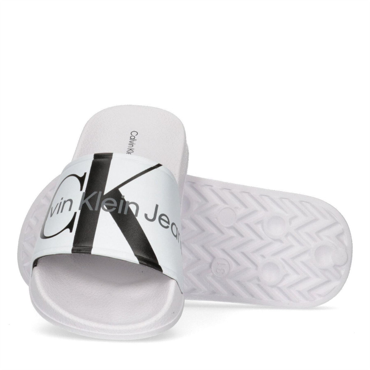 Calvin Klein Jeans Logo Slides Pool Sandals