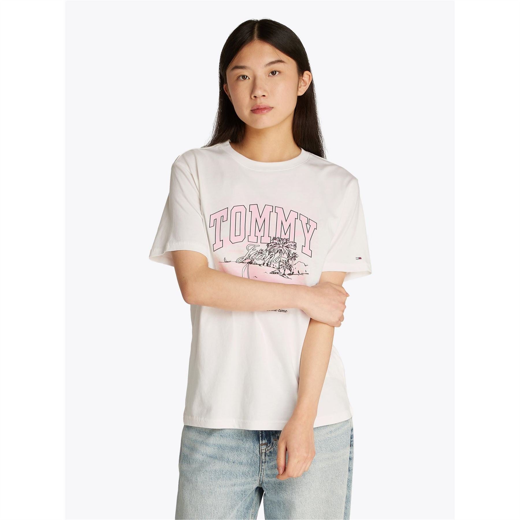 Tommy Jeans Tonal Tropics Regular Fit Short Sleeve T-Shirt