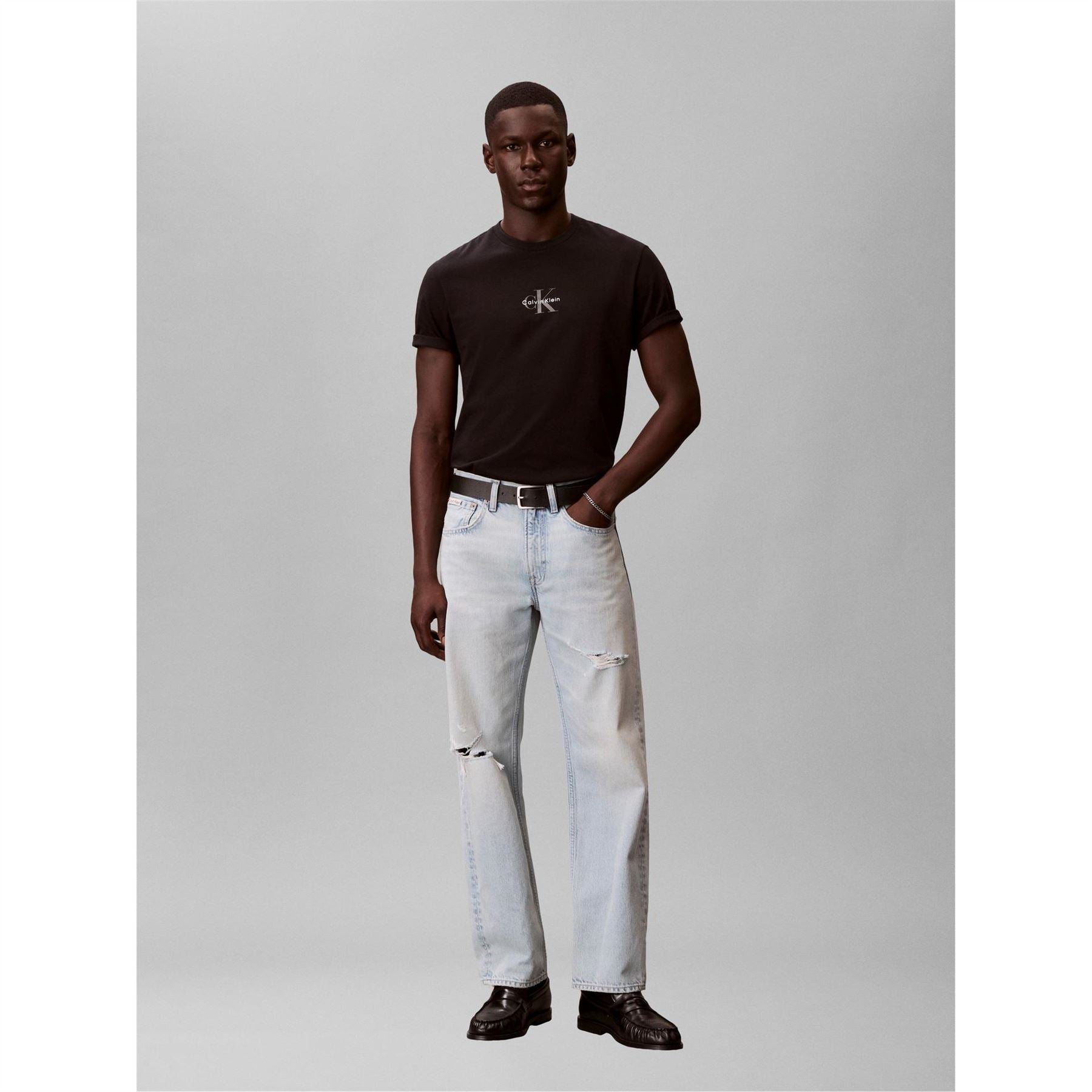 Calvin Klein Jeans Graphic Crew Neck Short Sleeve Jersey T-Shirt