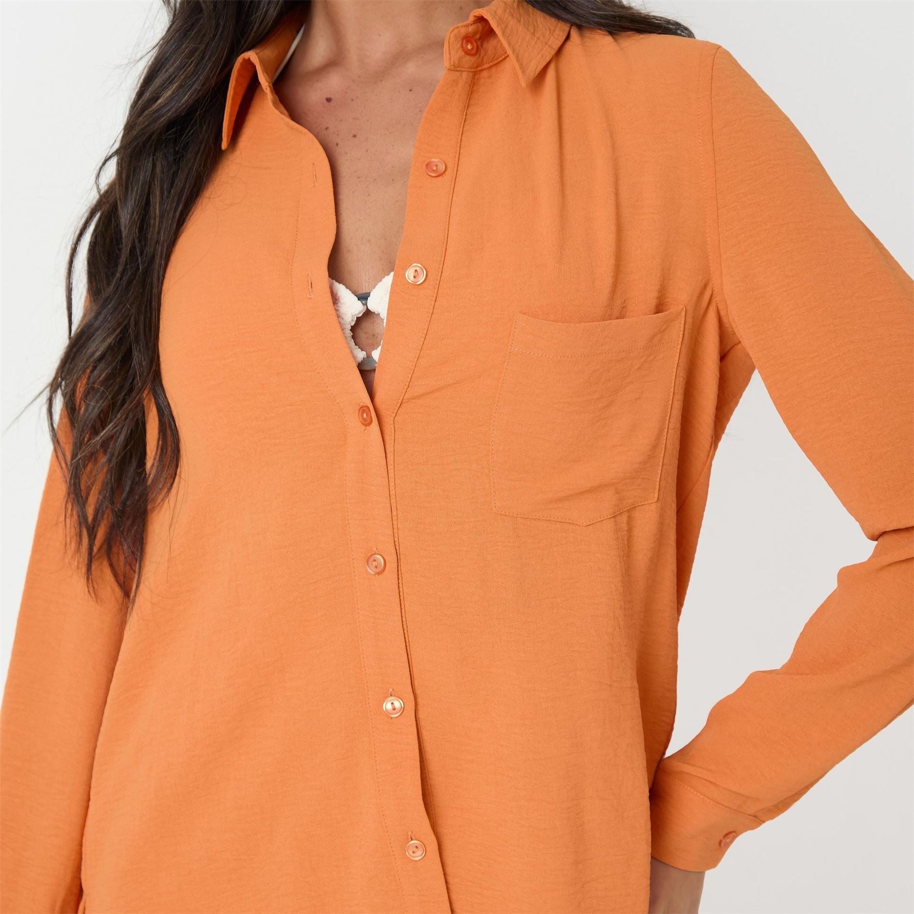 I Saw It First Crepe Long Sleeve Shirt