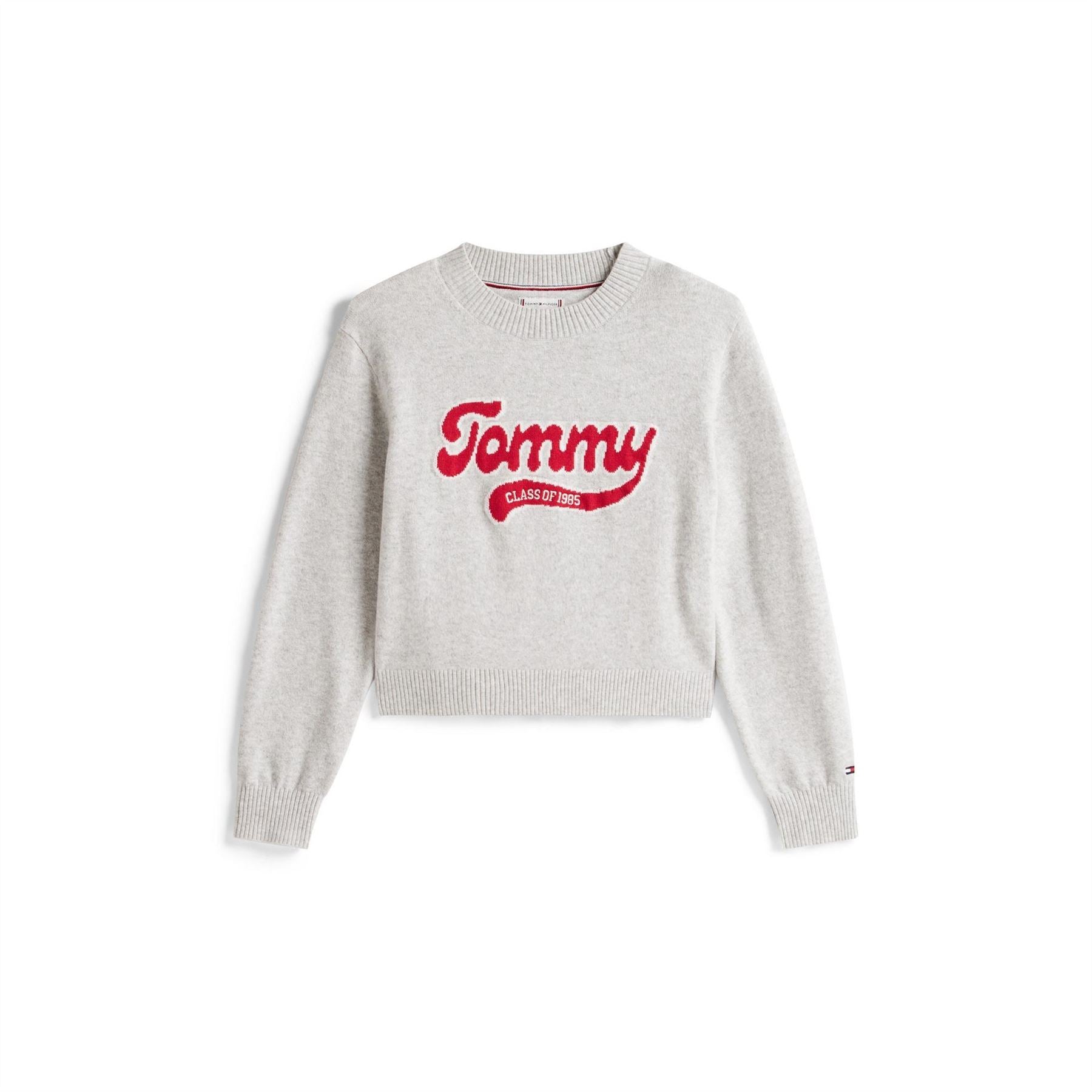 Tommy Hilfiger Logo Print Crew Neck Long Sleeve Sweater