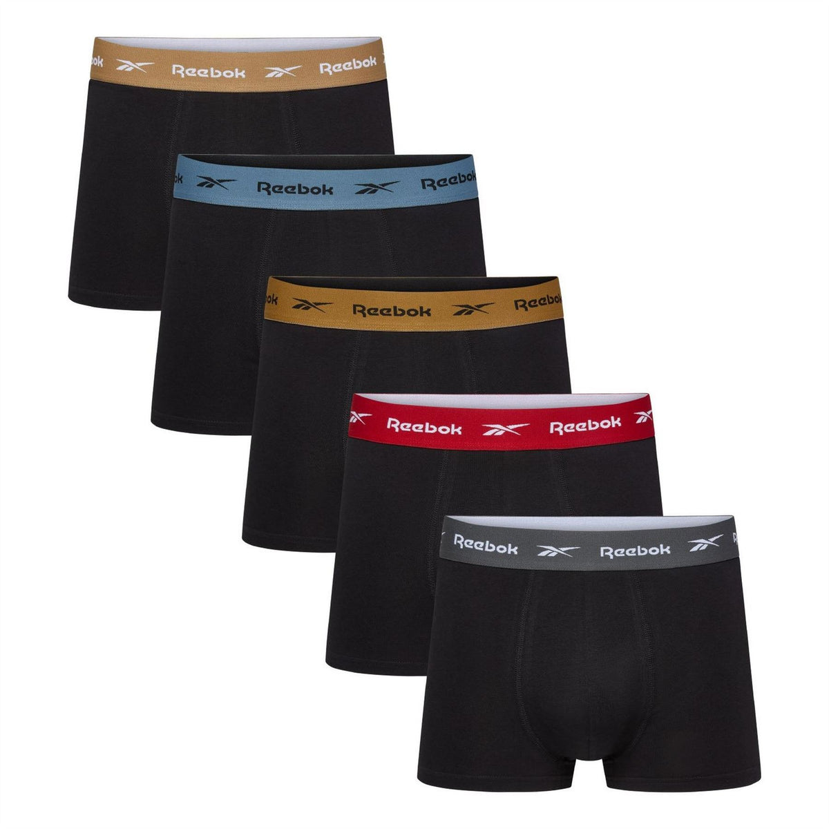 Reebok Mens 5 Pack Trunks Hancock
