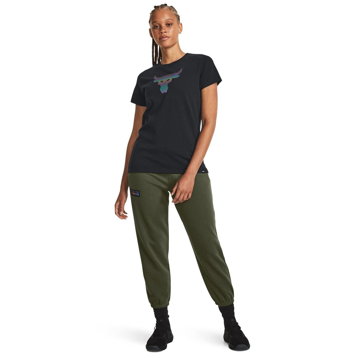 Under Armour Womens Armour Pjt Rck Nght Shft Ss Hw Q4 Gym Top