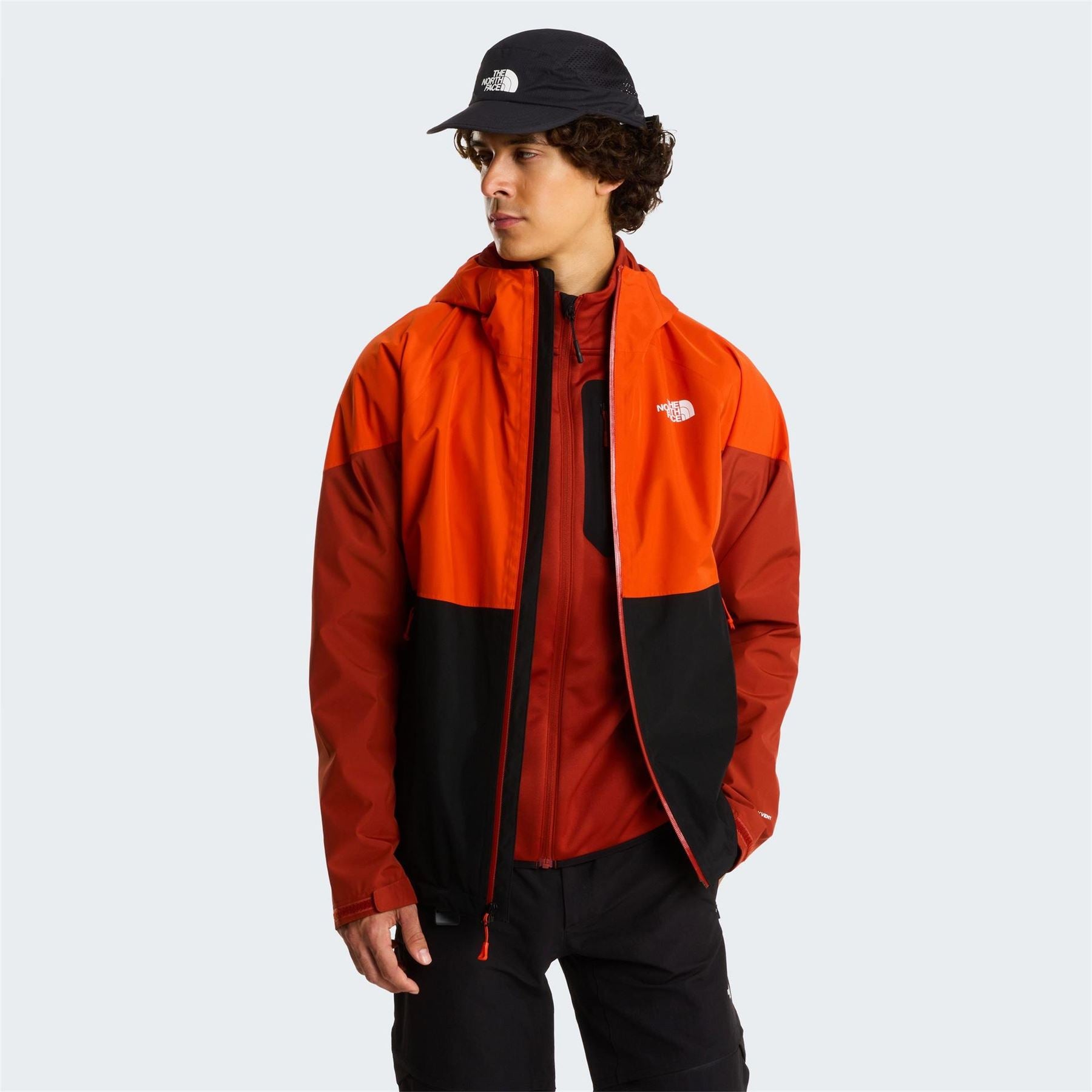 The North Face Hooded Neck Lightning Color Block Rain Jacket