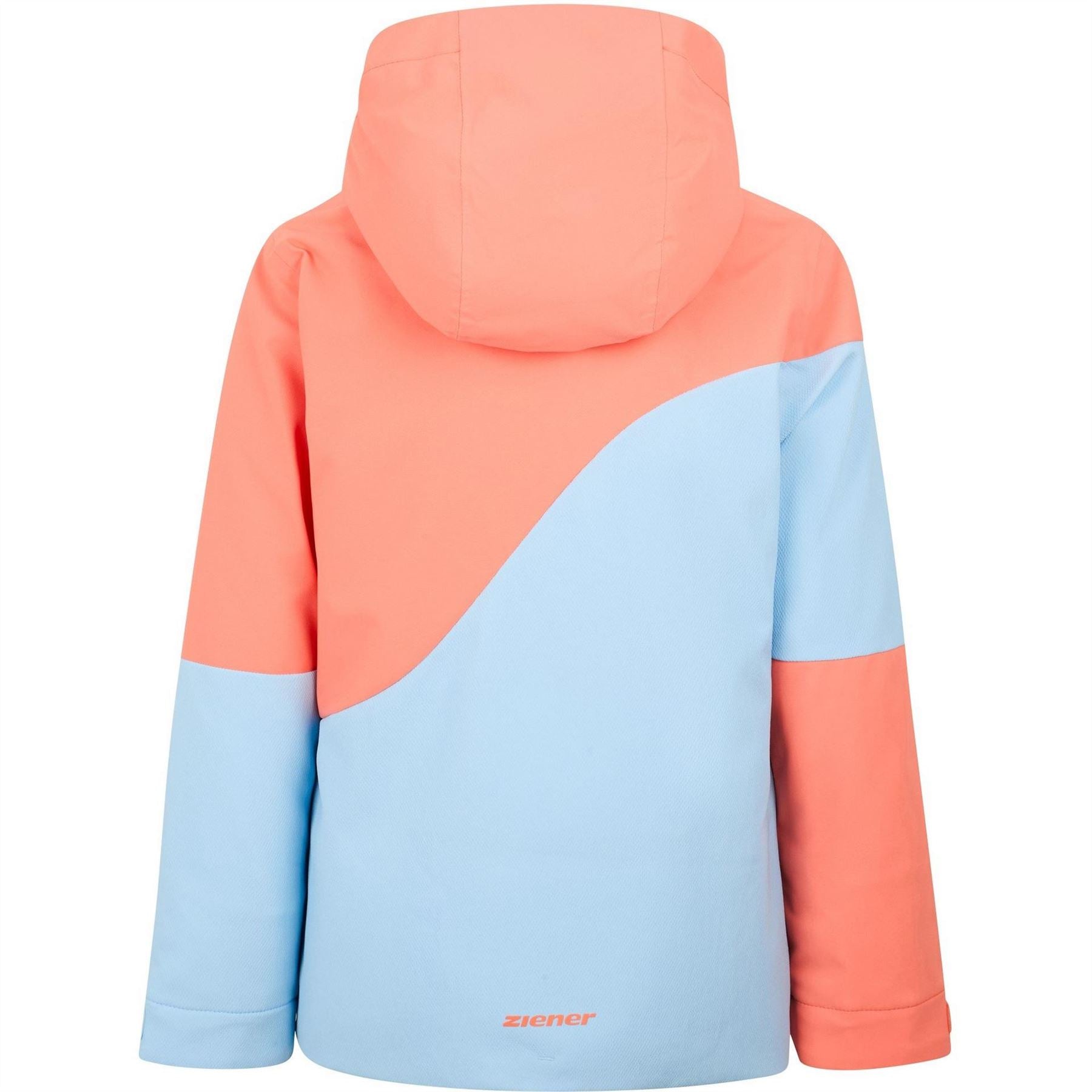 Ziener Avine Color Block Hooded Ski Jacket with Logo Badge