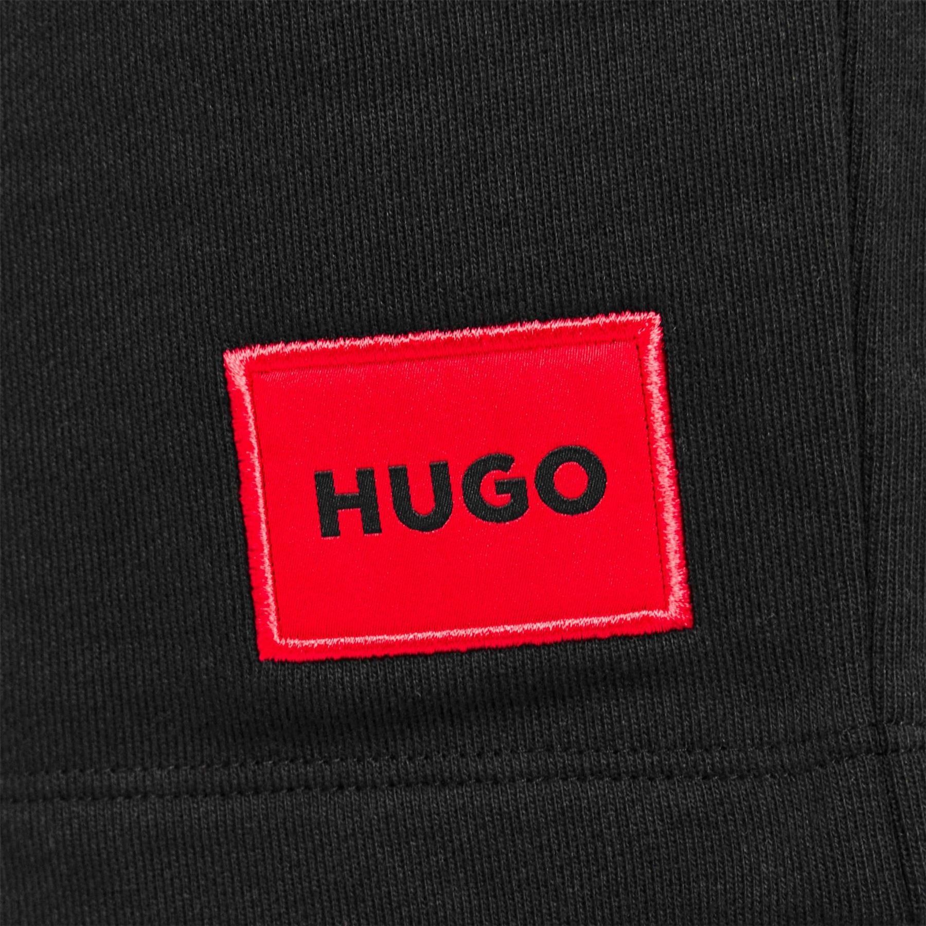 Hugo HUGO Jogger Fleece Shorts with Logo Detail   Soft Cotton Blend Jersey