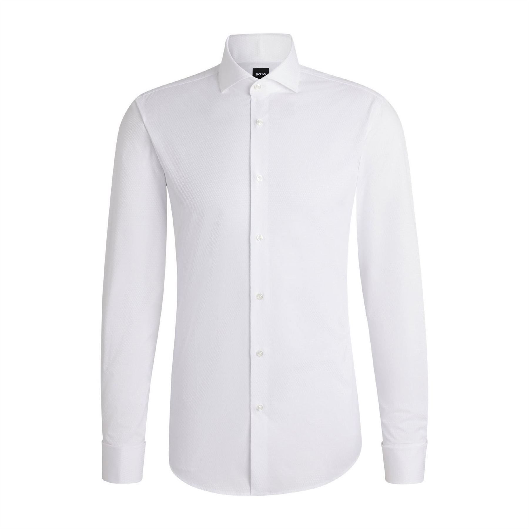 Boss Spread Collar Long Sleeve Slim Fit Oxford Shirt