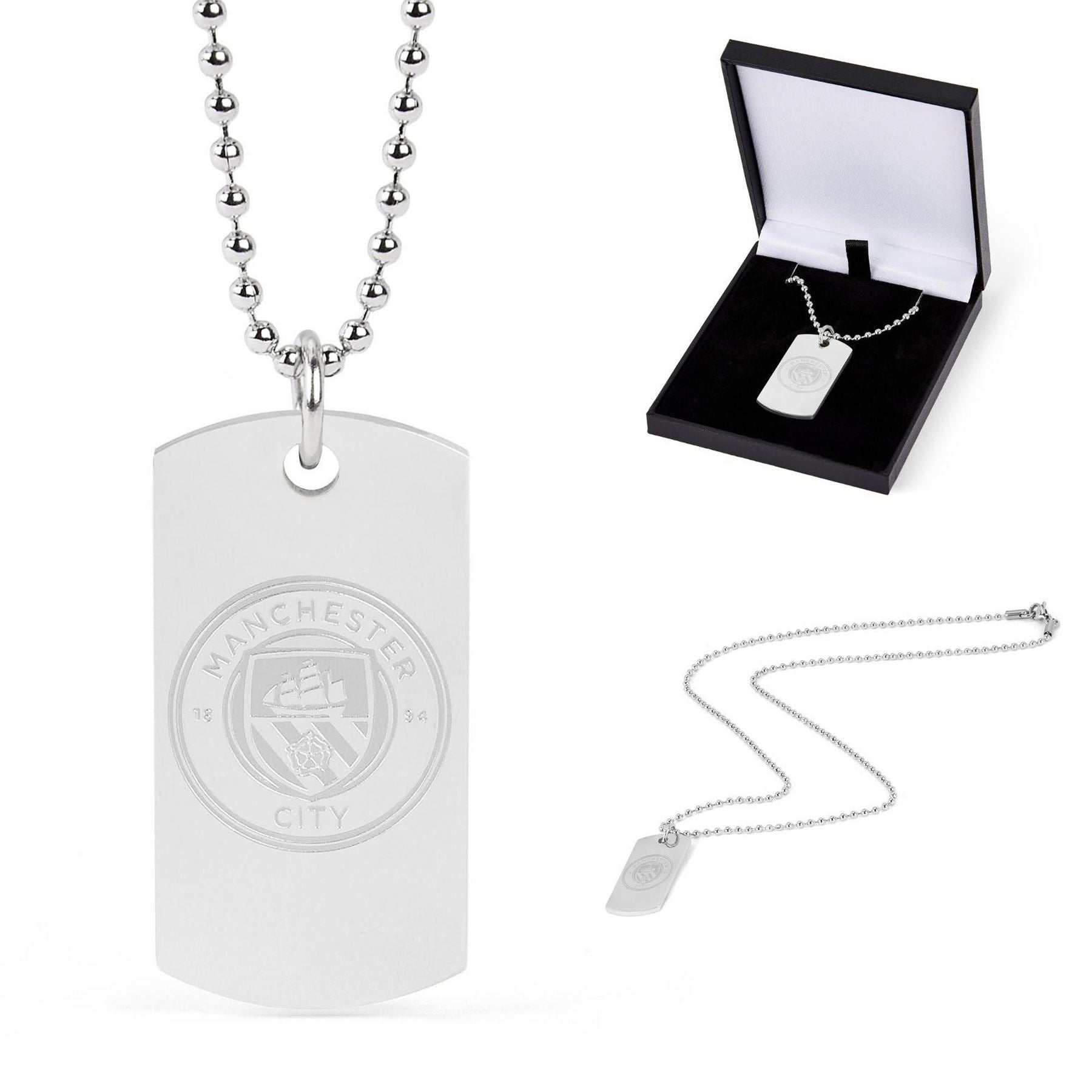 Team Officially Licensed Stainless Steel Dog Tag And Ball Chain