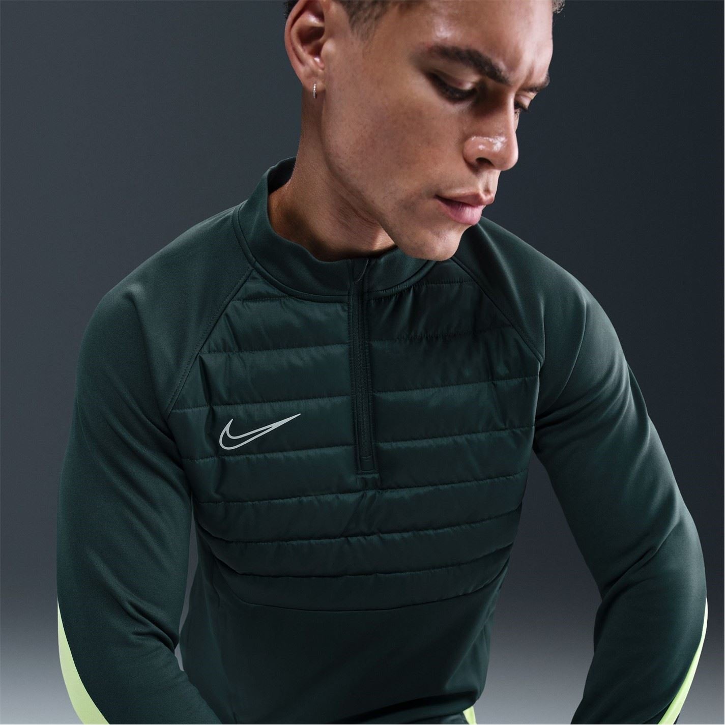 Nike Zip Neck Raglan Sleeve Drill Top