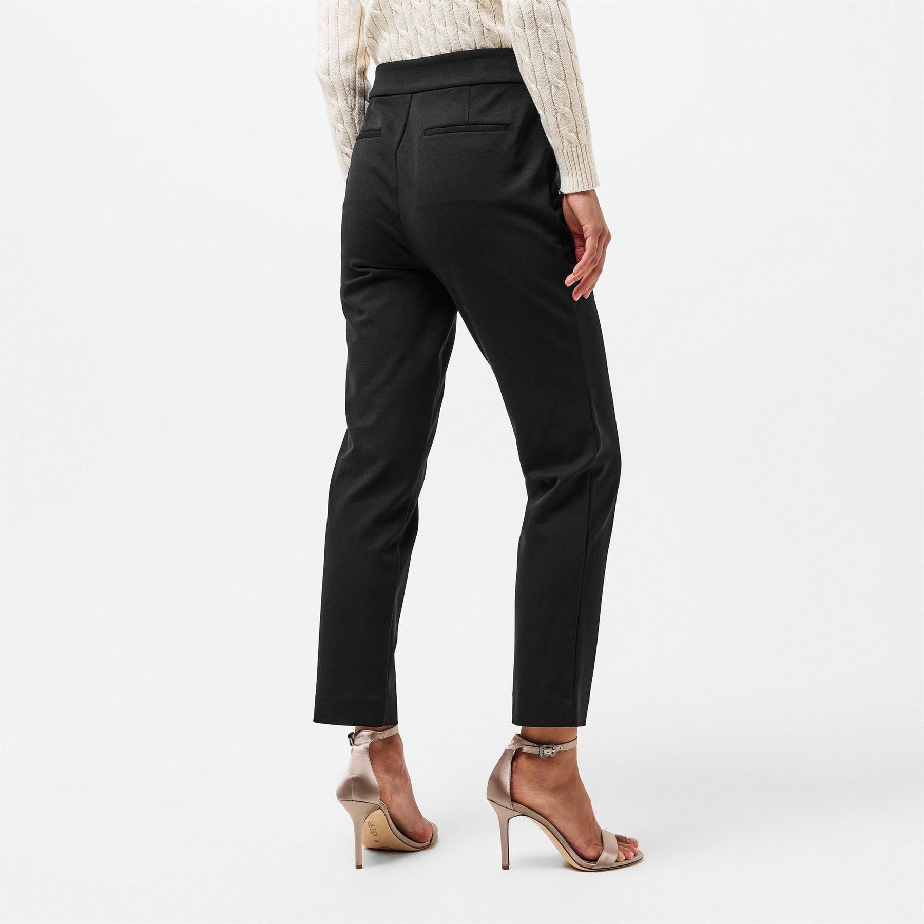Lauren by Ralph Lauren Real Leather Zinleah Straight Leg Trouser