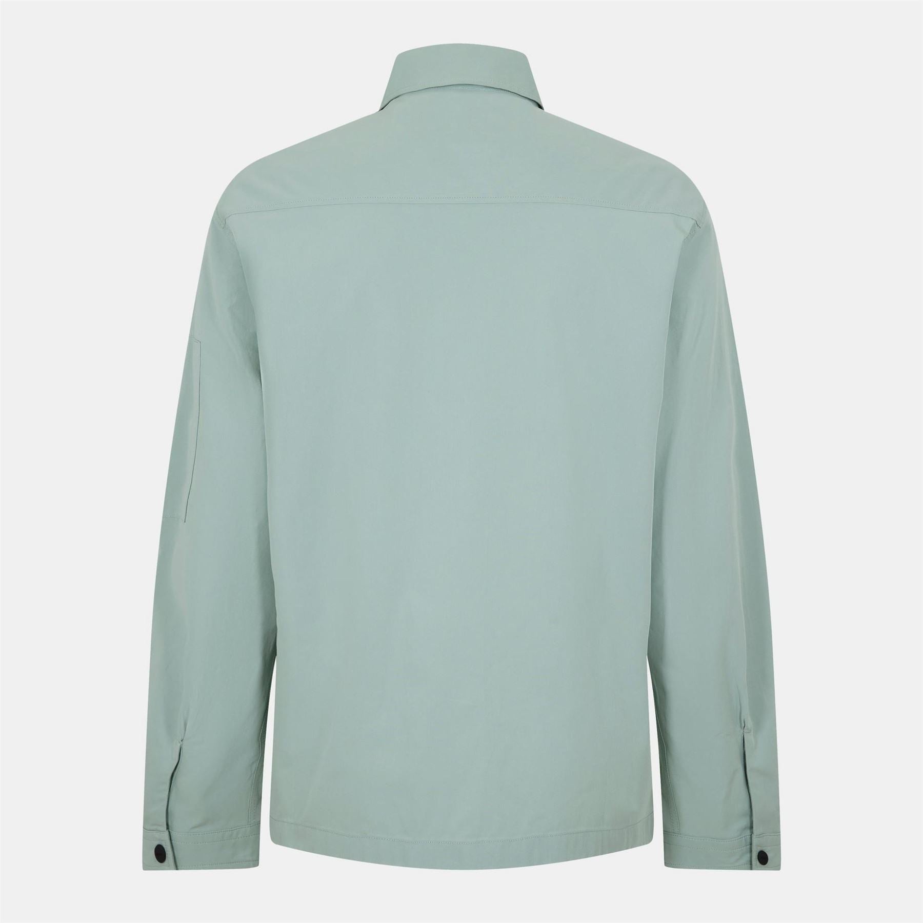 Hugo HUGO Emmond Cotton Long Sleeve Zip Overshirt   Contemporary Design with Logo Detail