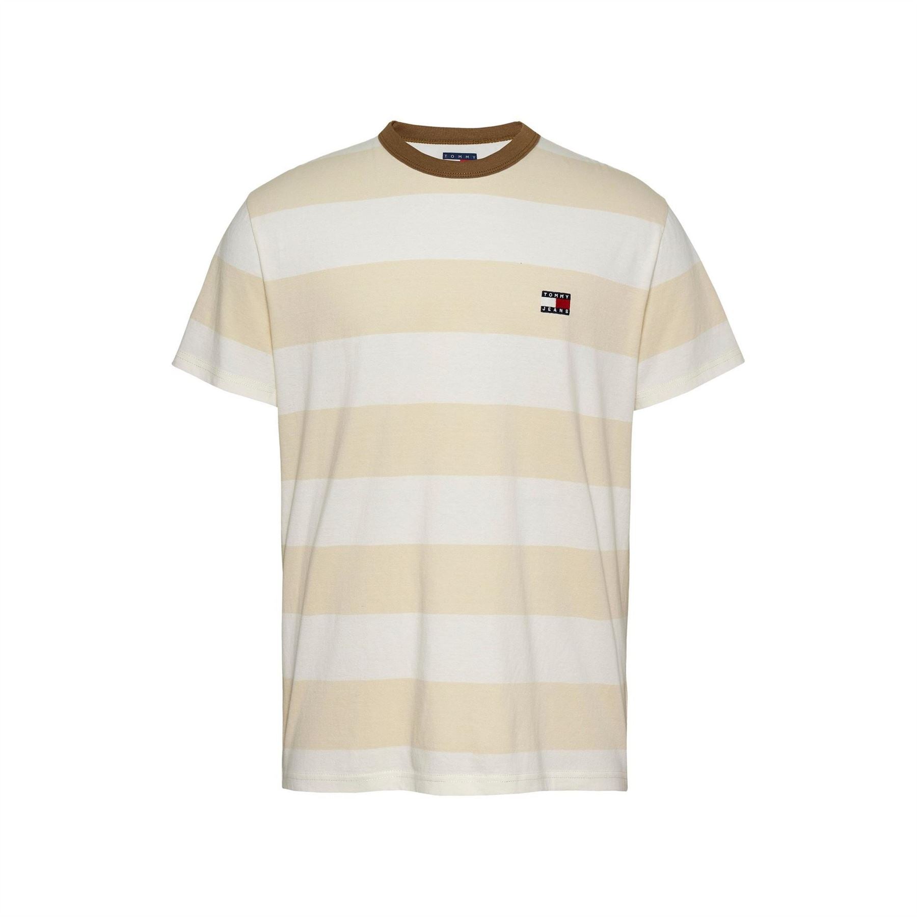 Tommy Jeans Regular Fit Bold Stripe Crew Neck T-Shirt