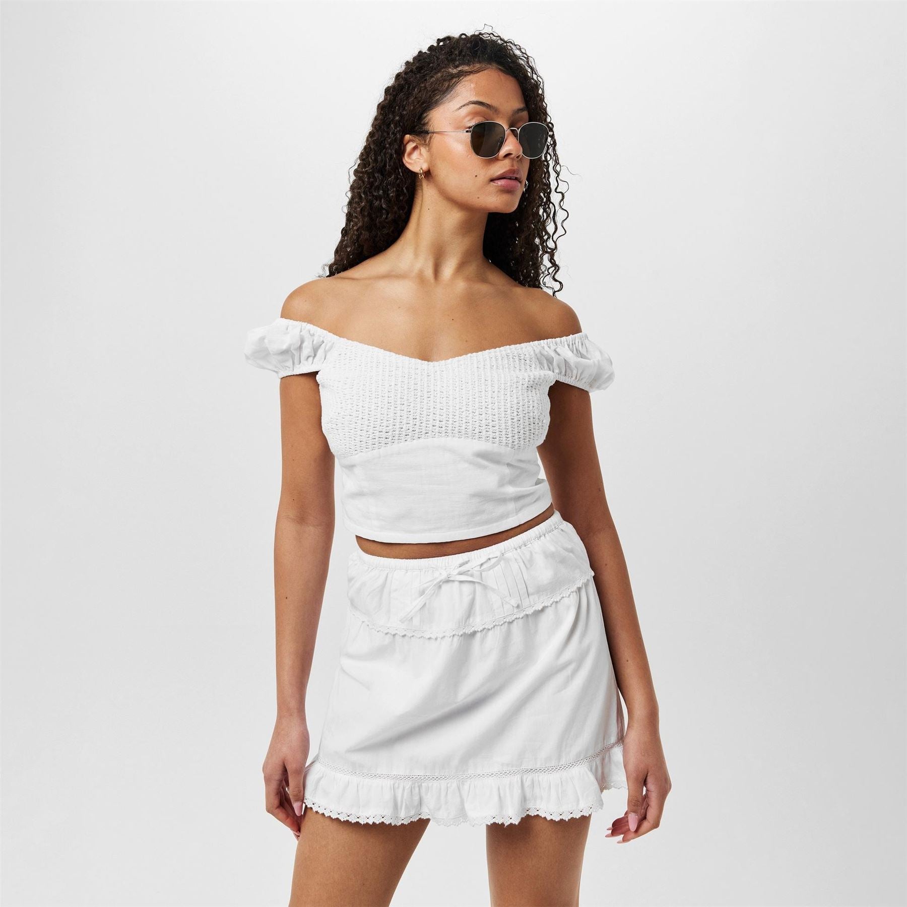 Jack Wills Crochet Mix Top