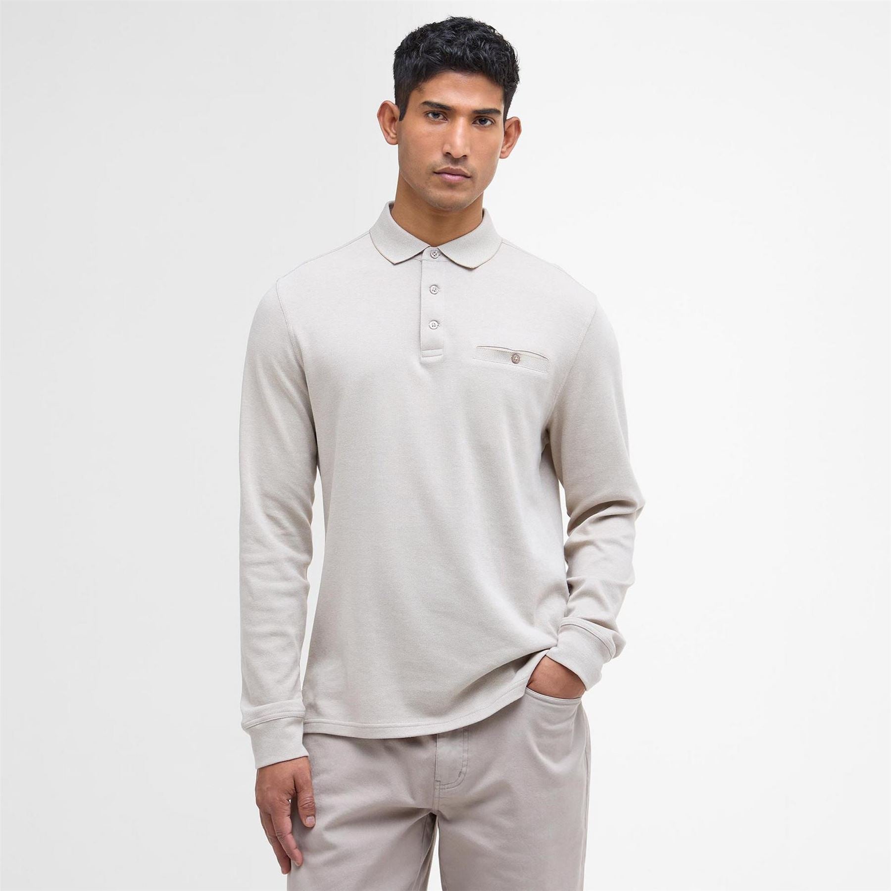 Barbour Tailored Long Sleeved Polo Shirt
