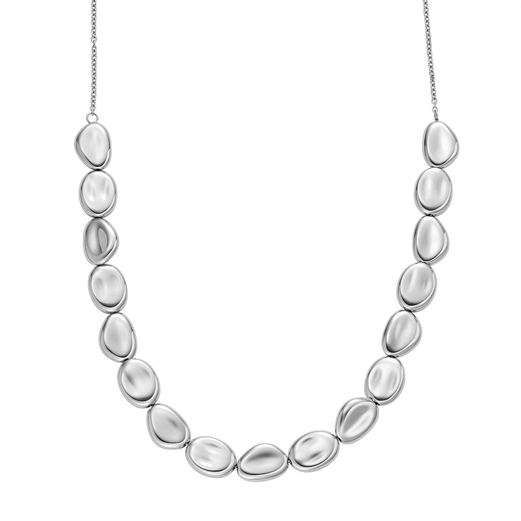 Skagen Anja Pebble Silver Stainless Steel Beaded Necklace Skj1851040