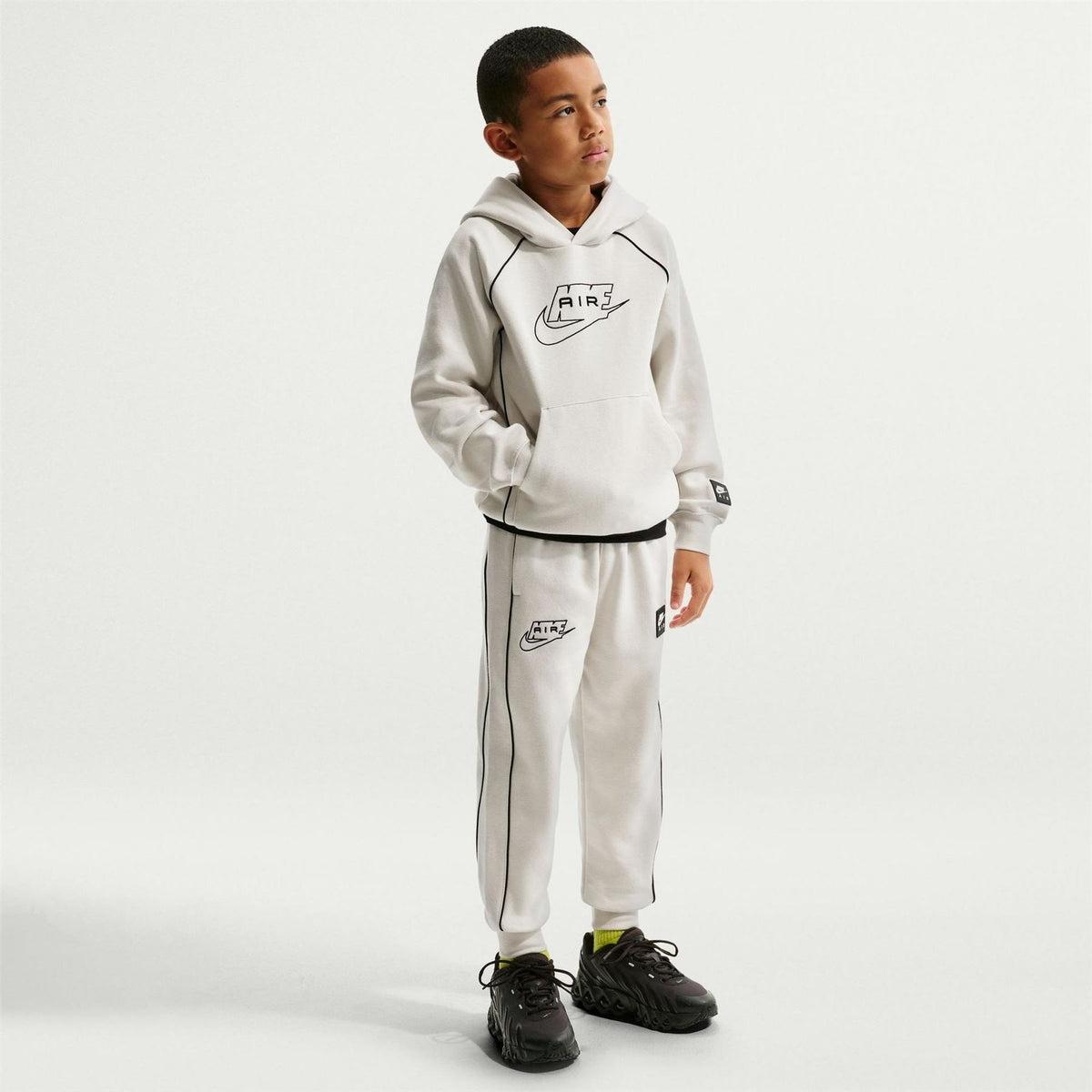 Nike Logo Print Slim Joggers with Side Stripes