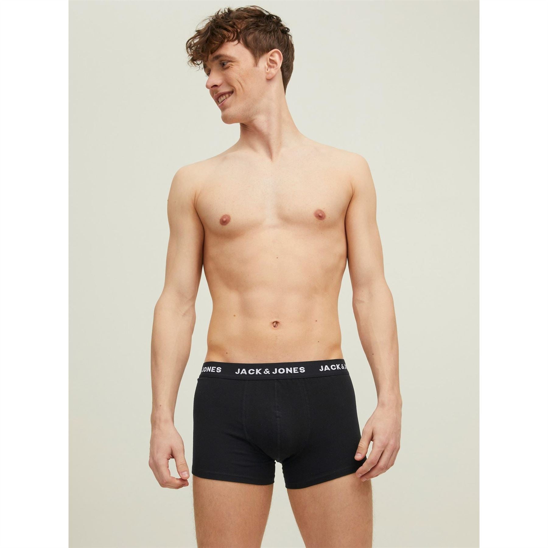 Jack and Jones Mens Solid 10 Pack Boxer Trunks
