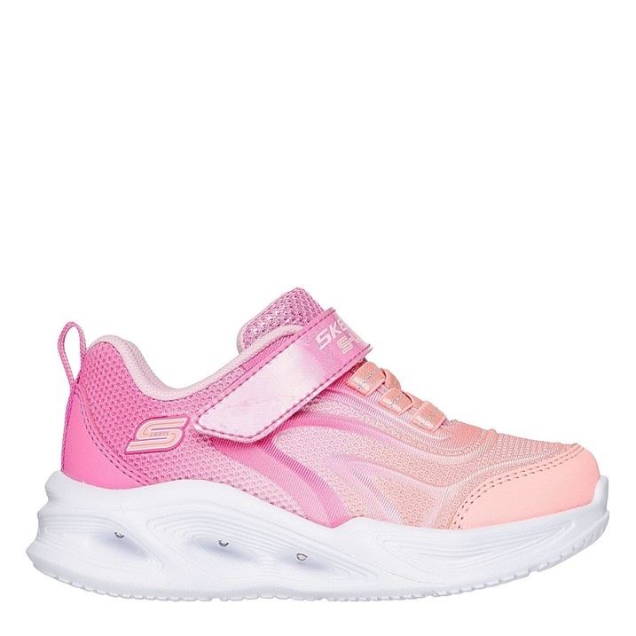 Skechers Gore  And  Strap Sneaker W Ombr Light Up Trainers Girls