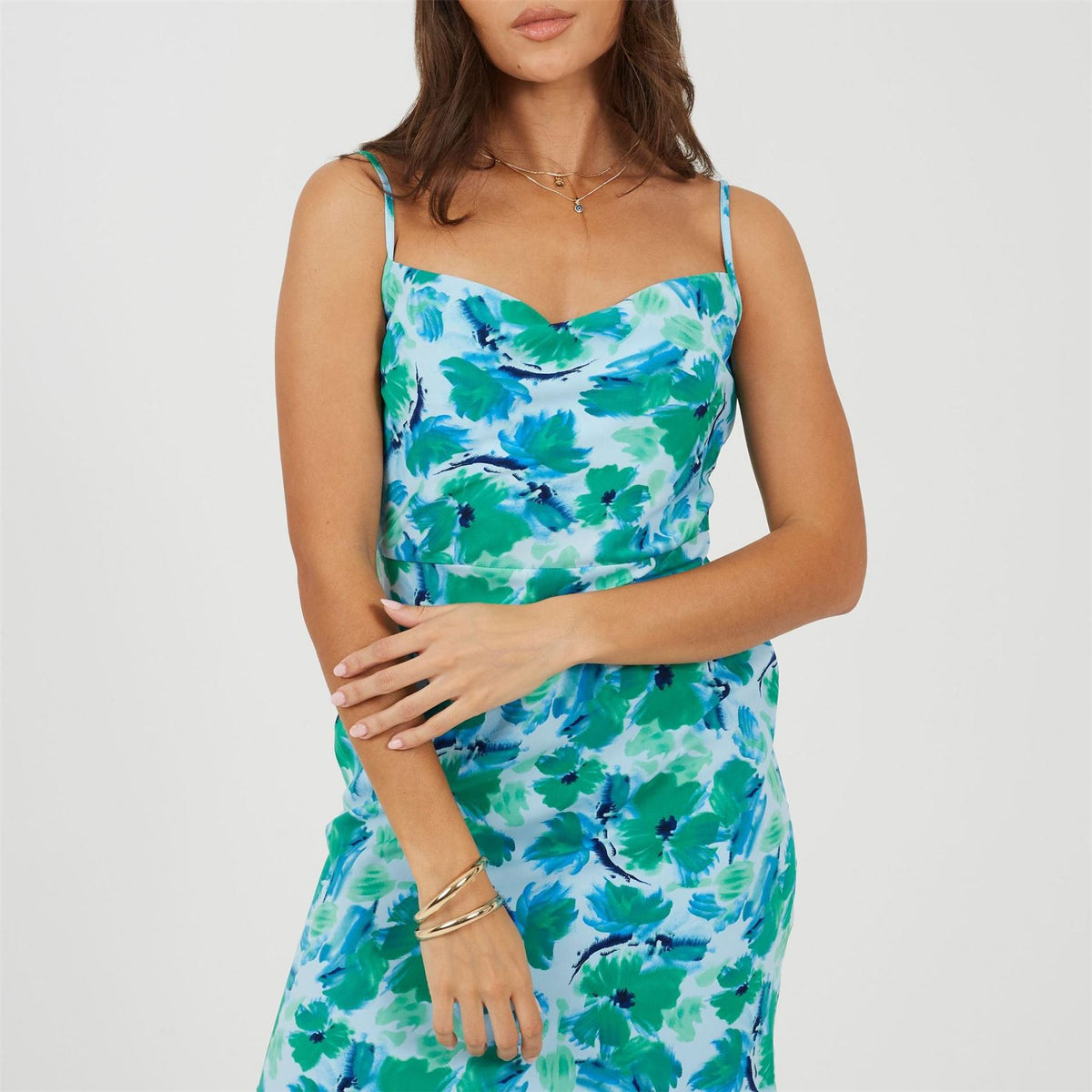 Brave Soul Strappy Spaghetti Strap Midi Dress