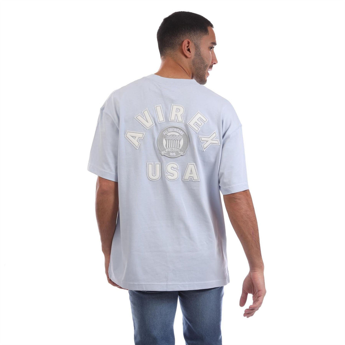 Avirex Lenox Embroidered Crew Neck Short Sleeve Boyfriend T-Shirt